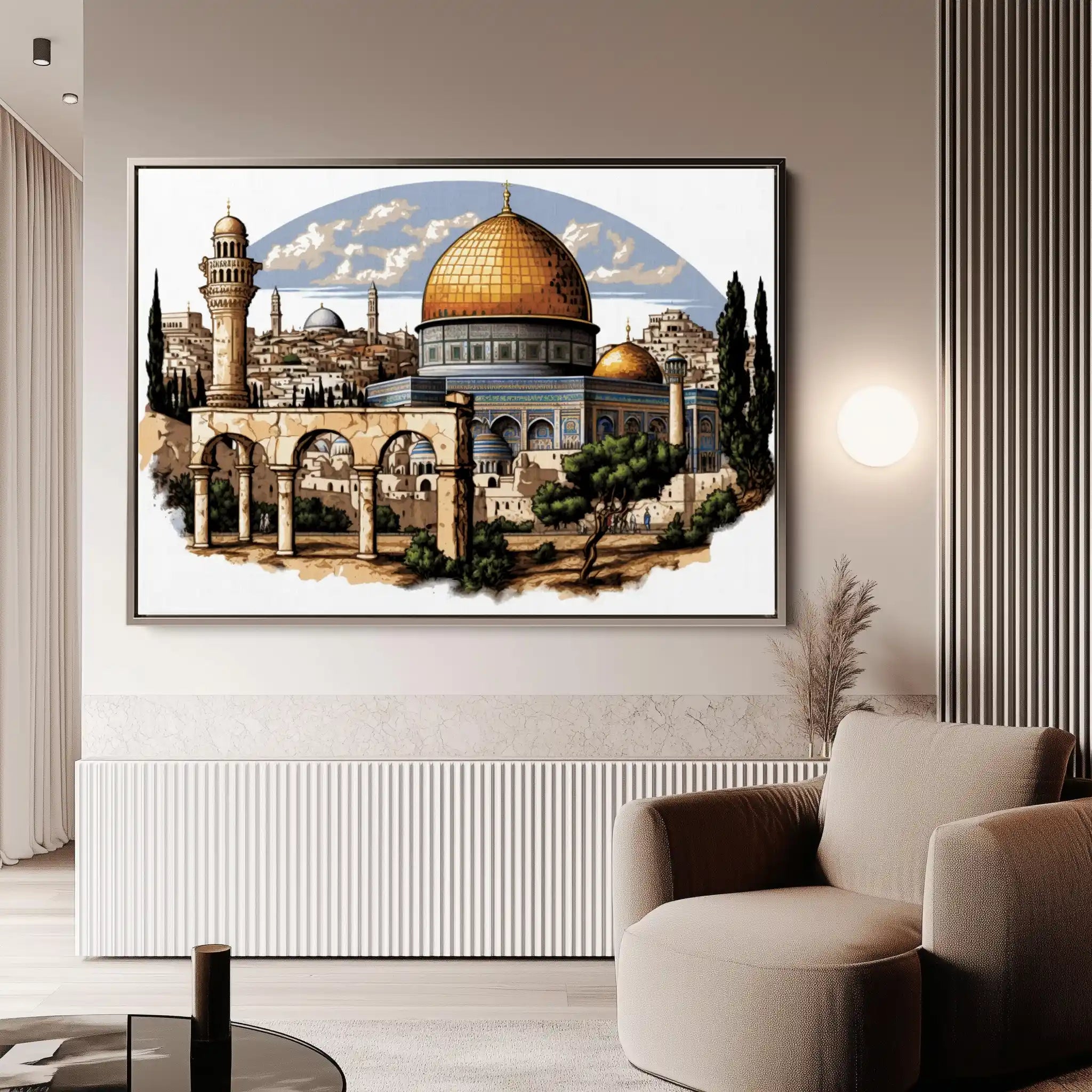 Palestine 001 Canvas Art 90 x 60 cm / Stretched on hidden frame