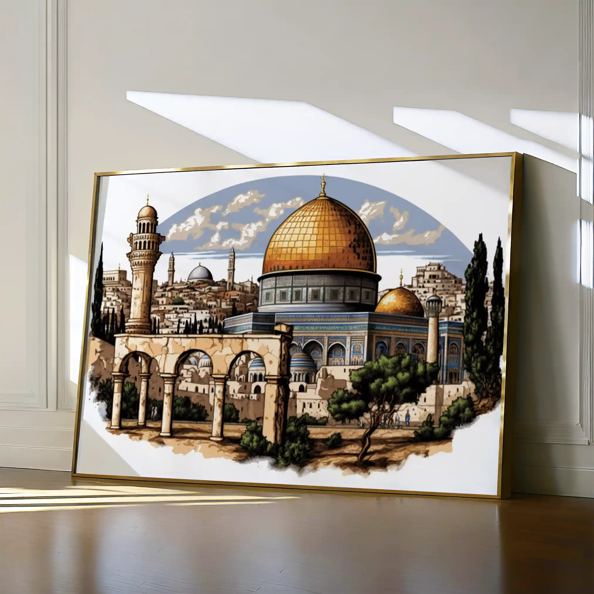 Palestine 001 Canvas Art 90 x 60 cm / Stretched on hidden frame