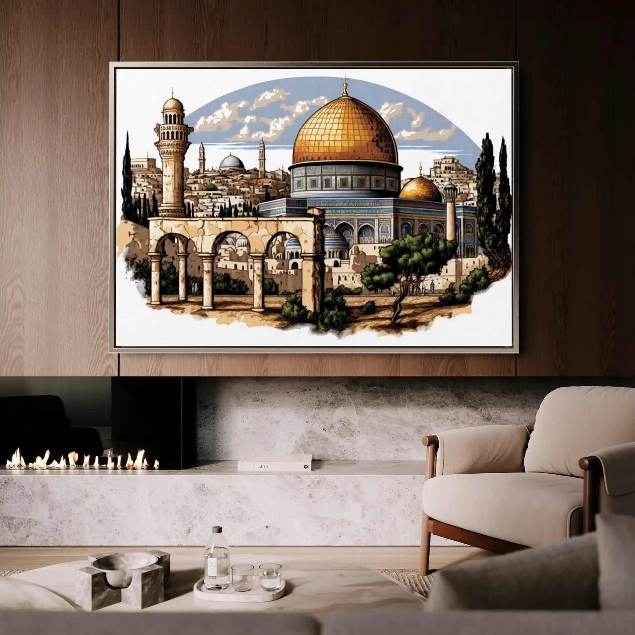 Palestine 001 Canvas Art 90 x 60 cm / Stretched on hidden frame