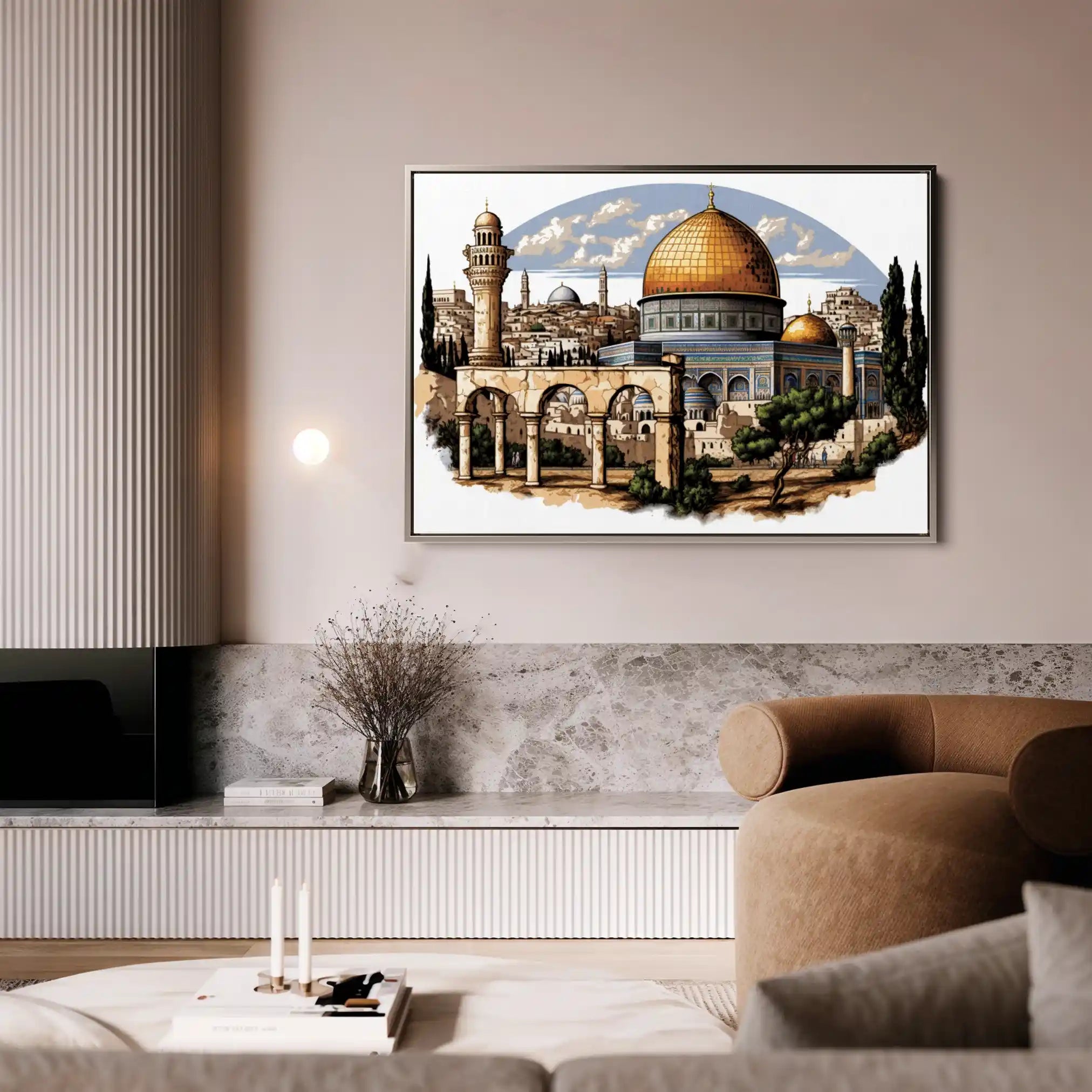 Palestine 001 Canvas Art 90 x 60 cm / Stretched on hidden frame