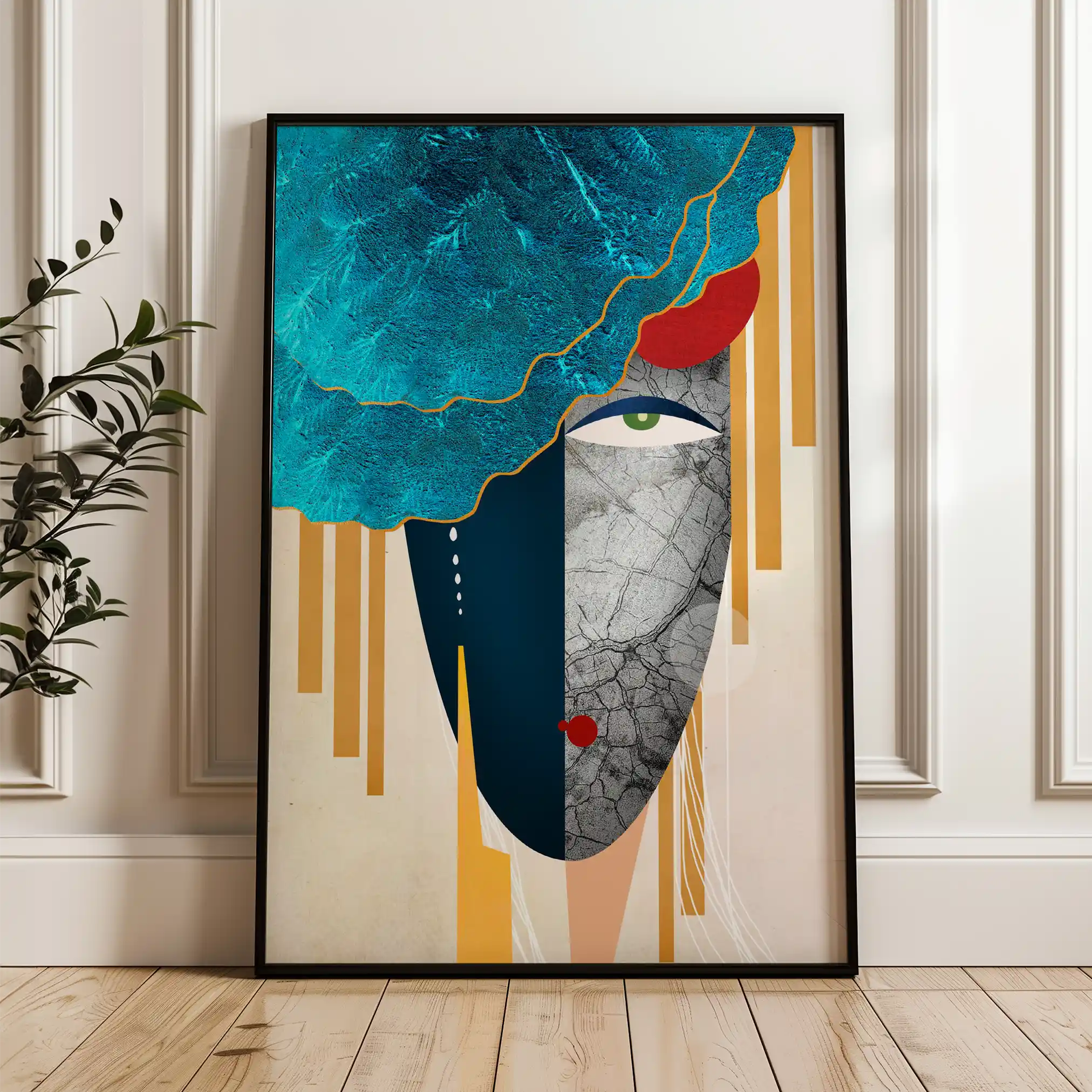 Portrait 001 Canvas Art 90 x 60 cm / Stretched on hidden frame