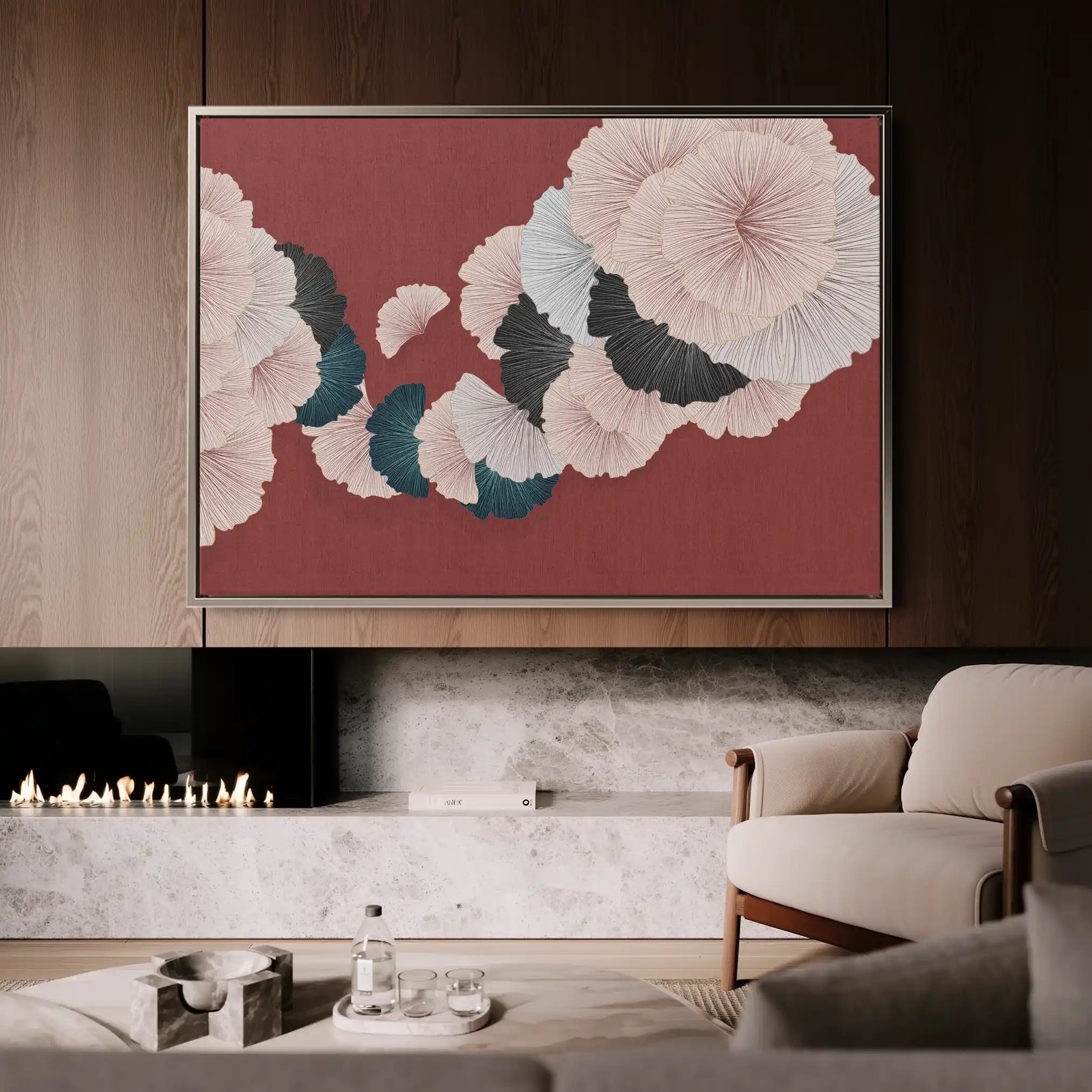 Floral Canvas Wall Art WAD002-F 90 x 60 cm / Stretched on hidden frame