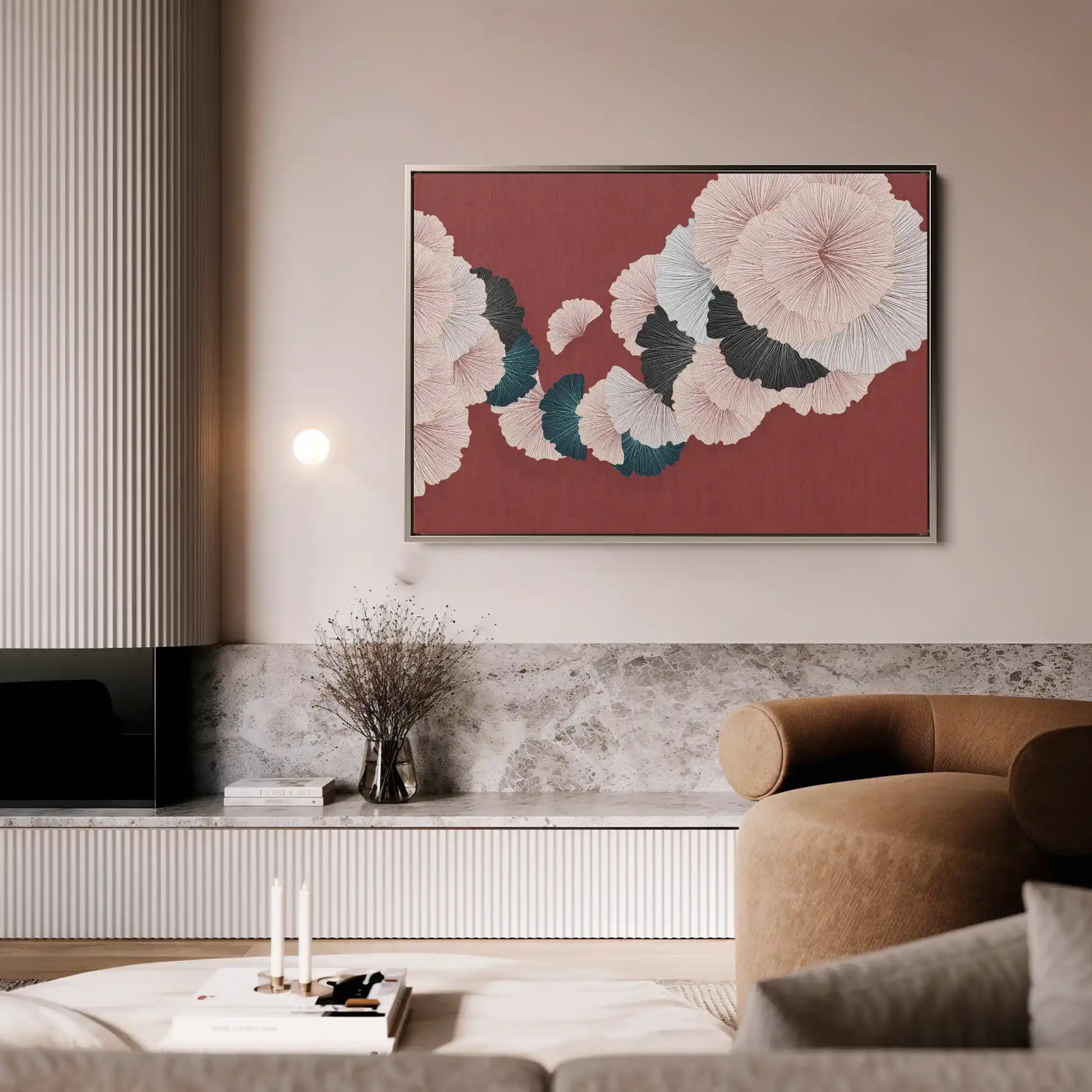 Floral Canvas Wall Art WAD002-F 90 x 60 cm / Stretched on hidden frame