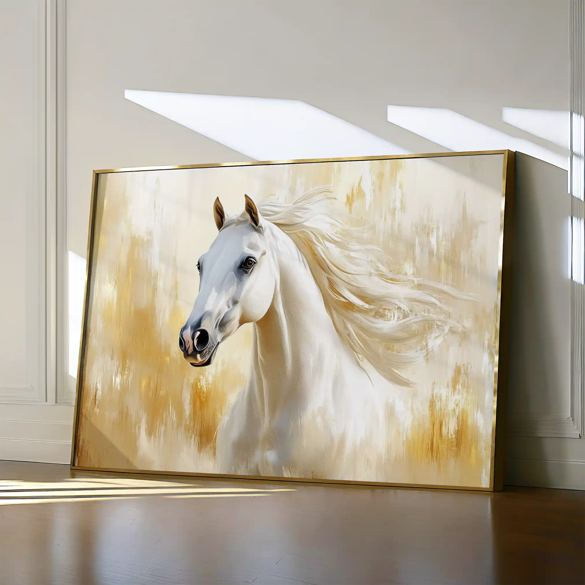 Horses 002 Canvas Art 90 x 60 cm / Stretched on hidden frame