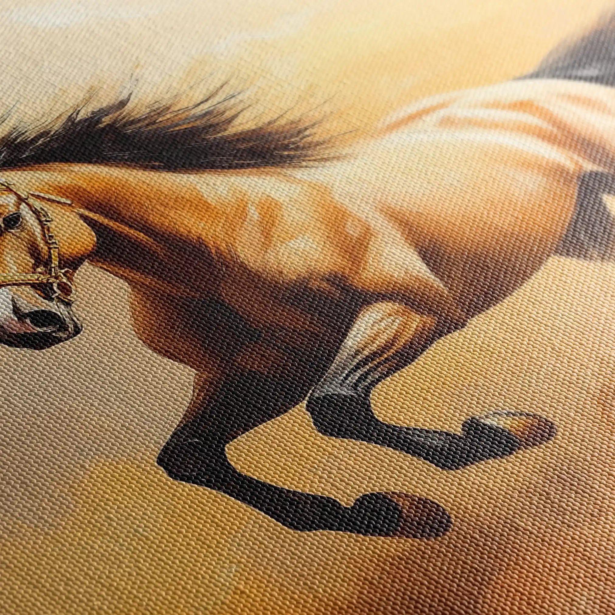 Horses 003 Canvas Art 90 x 60 cm / Stretched on hidden frame