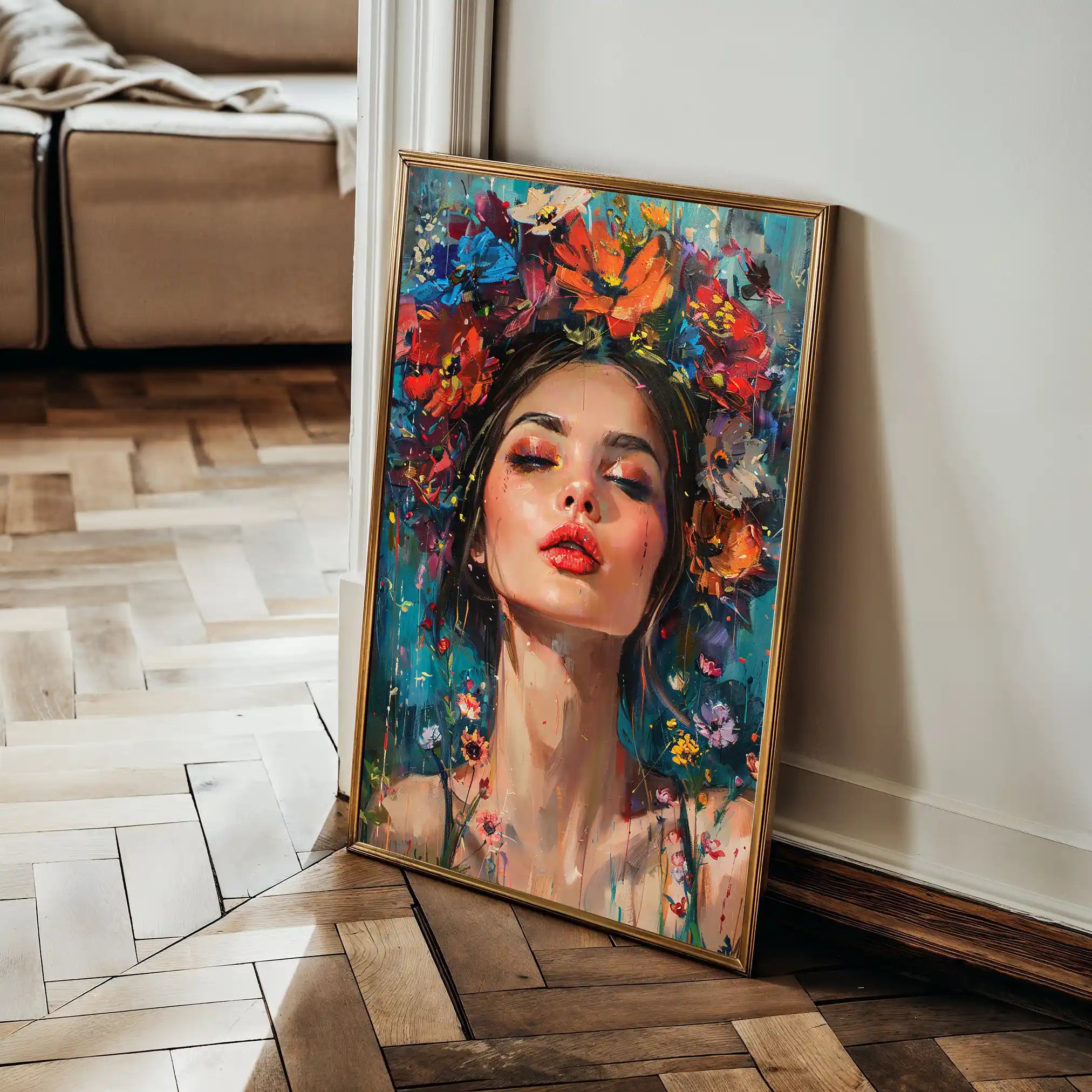 Portrait 003 Canvas Art 90 x 60 cm / Stretched on hidden frame