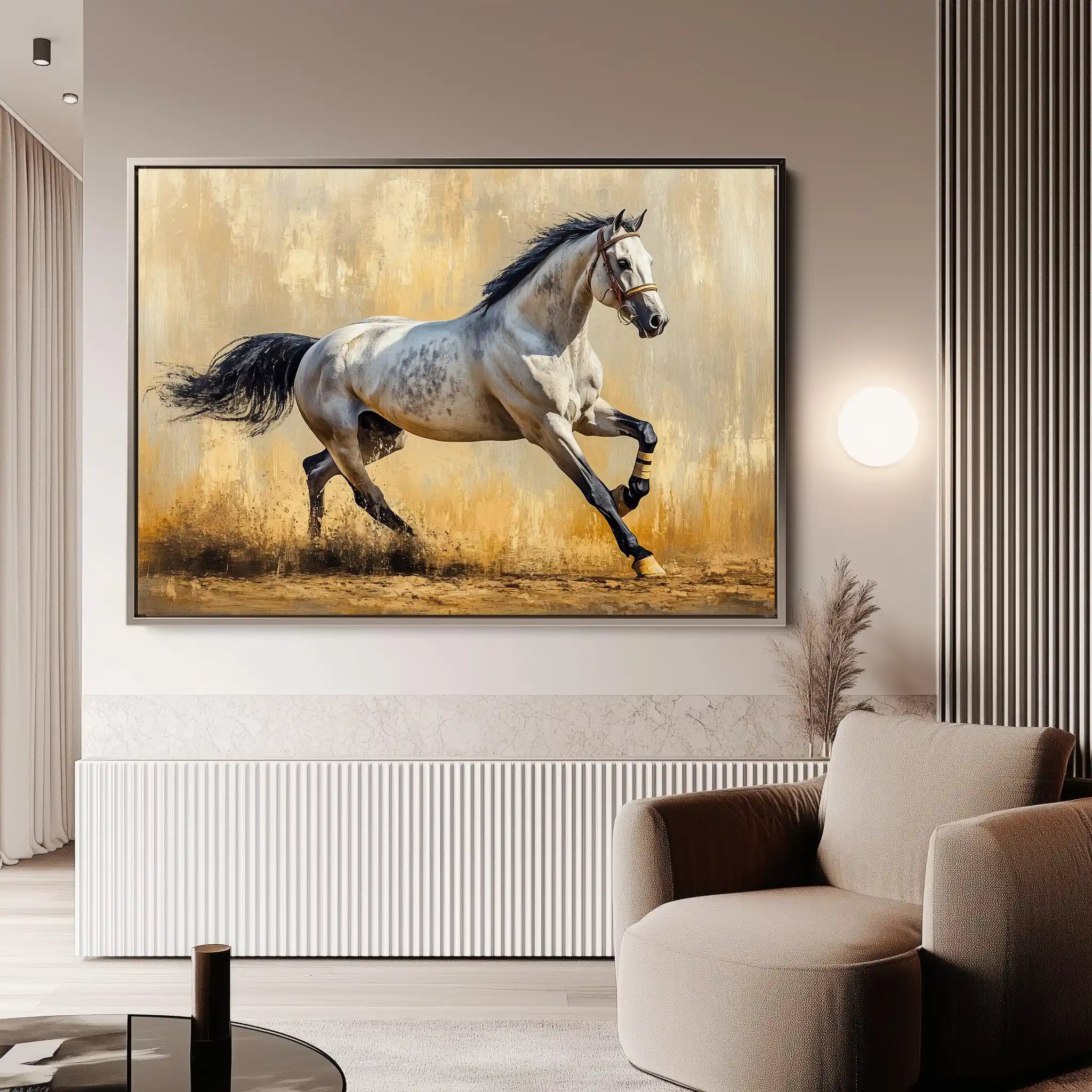 Horses 004 Canvas Art 90 x 60 cm / Stretched on hidden frame
