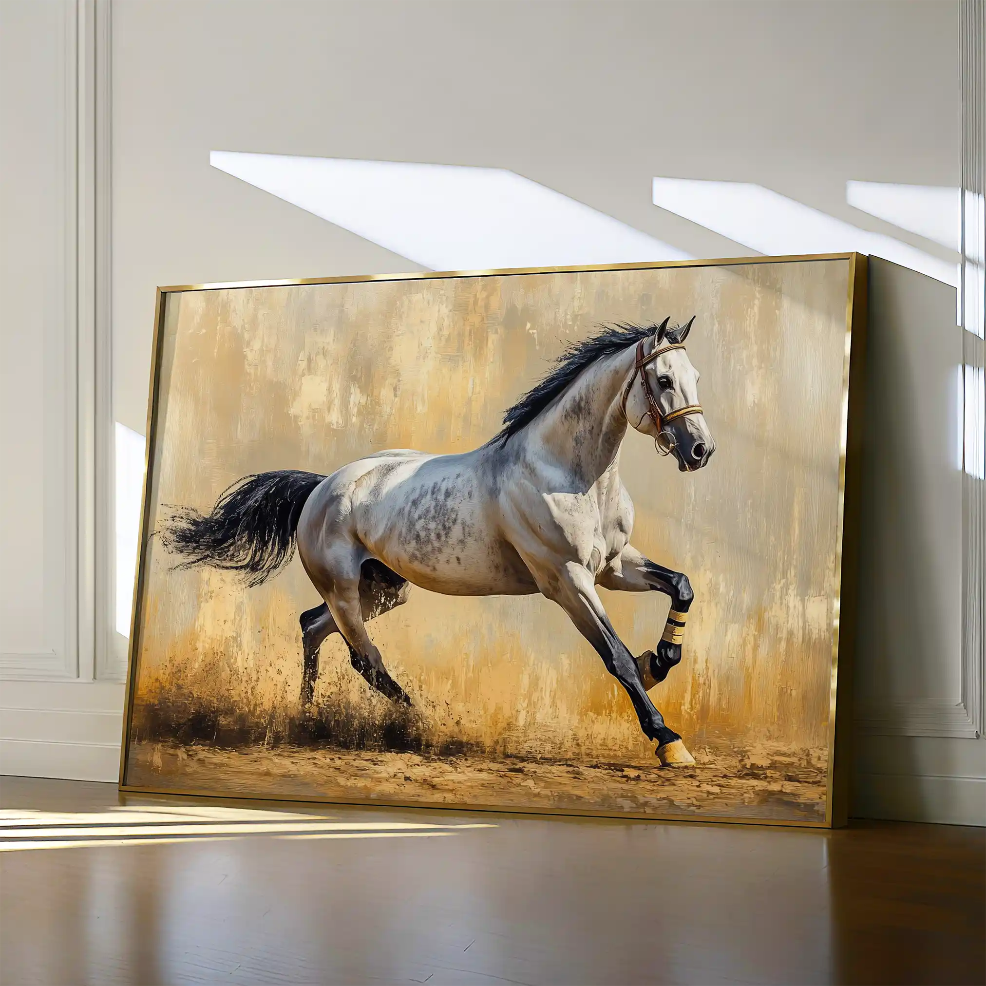 Horses 004 Canvas Art 90 x 60 cm / Stretched on hidden frame