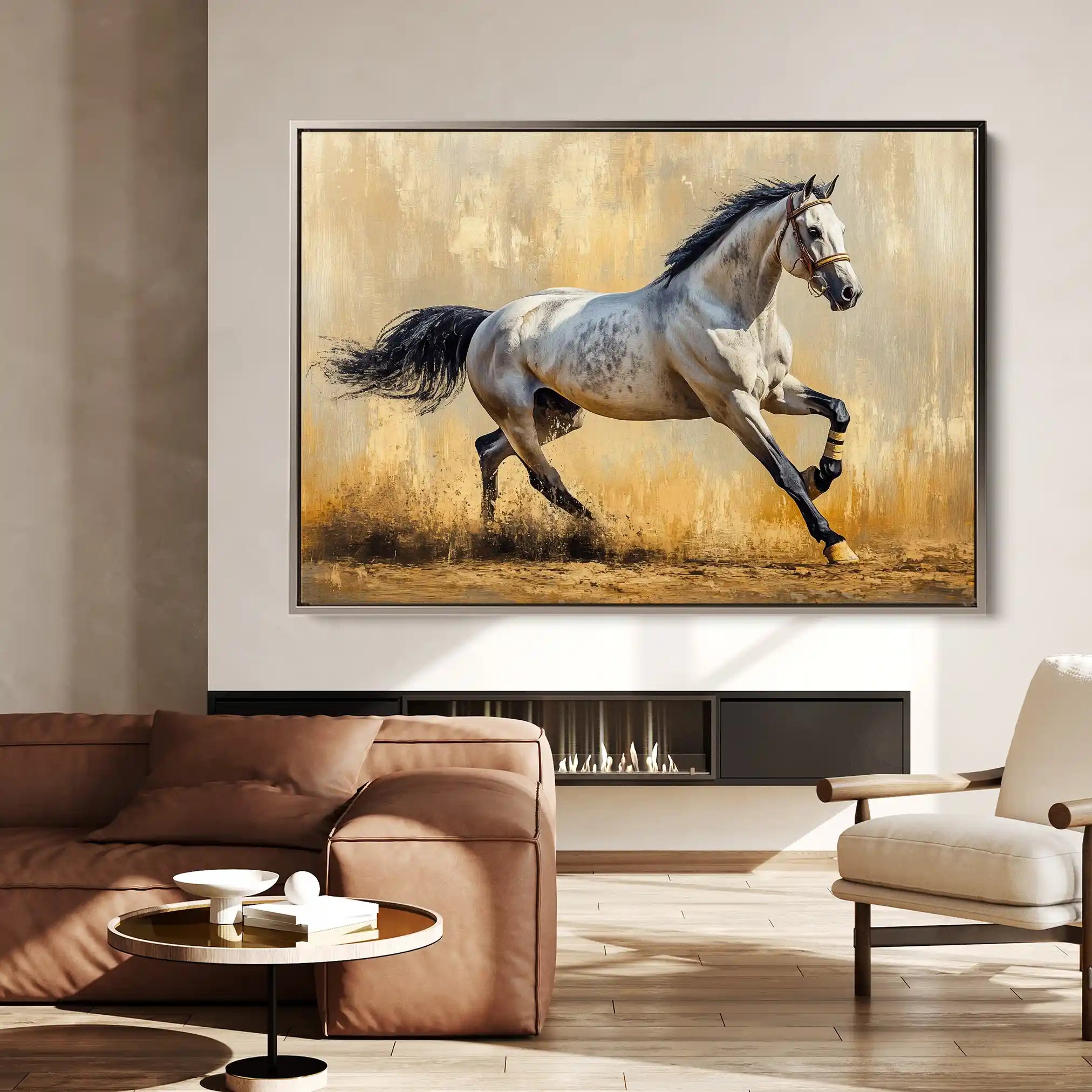Horses 004 Canvas Art 90 x 60 cm / Stretched on hidden frame