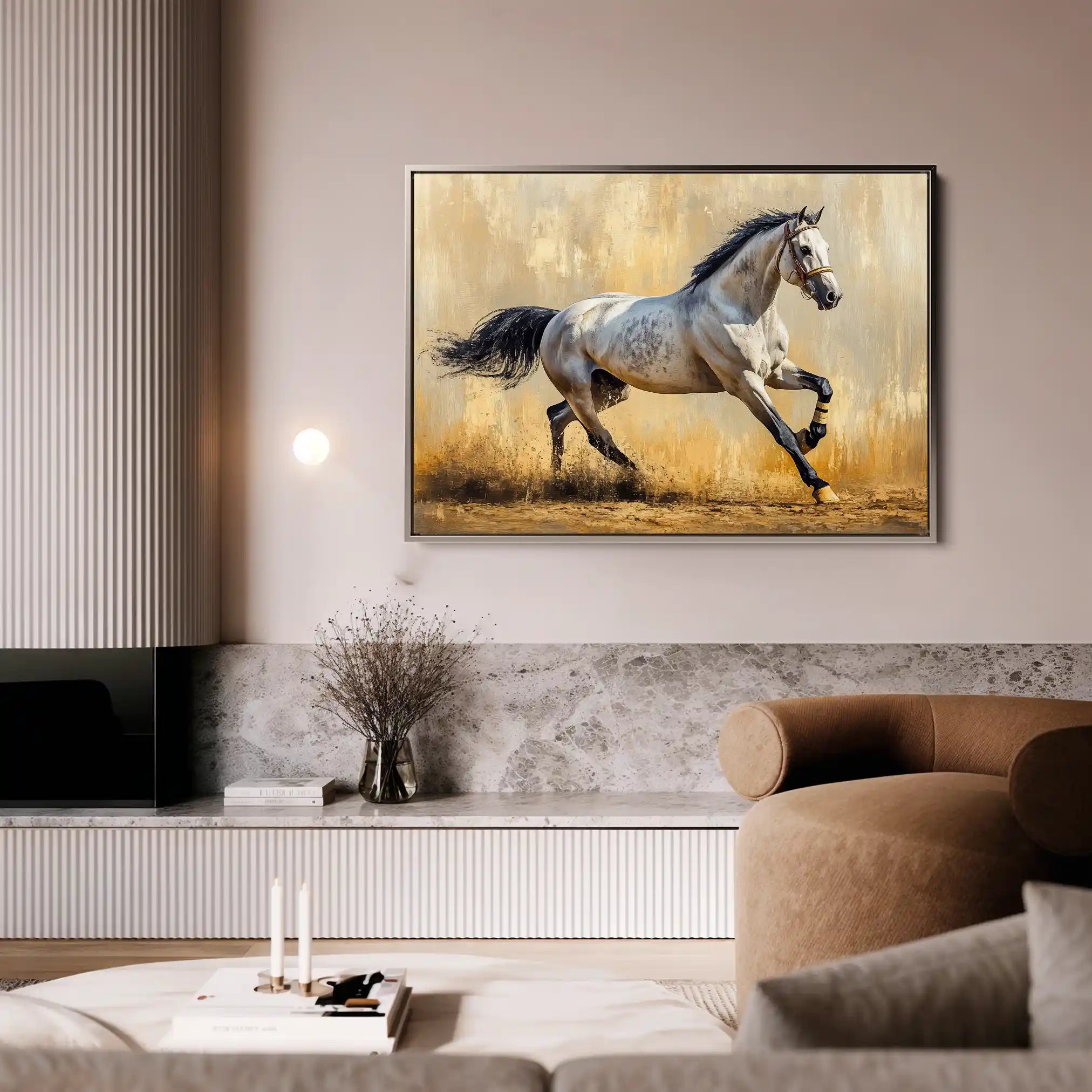 Horses 004 Canvas Art 90 x 60 cm / Stretched on hidden frame