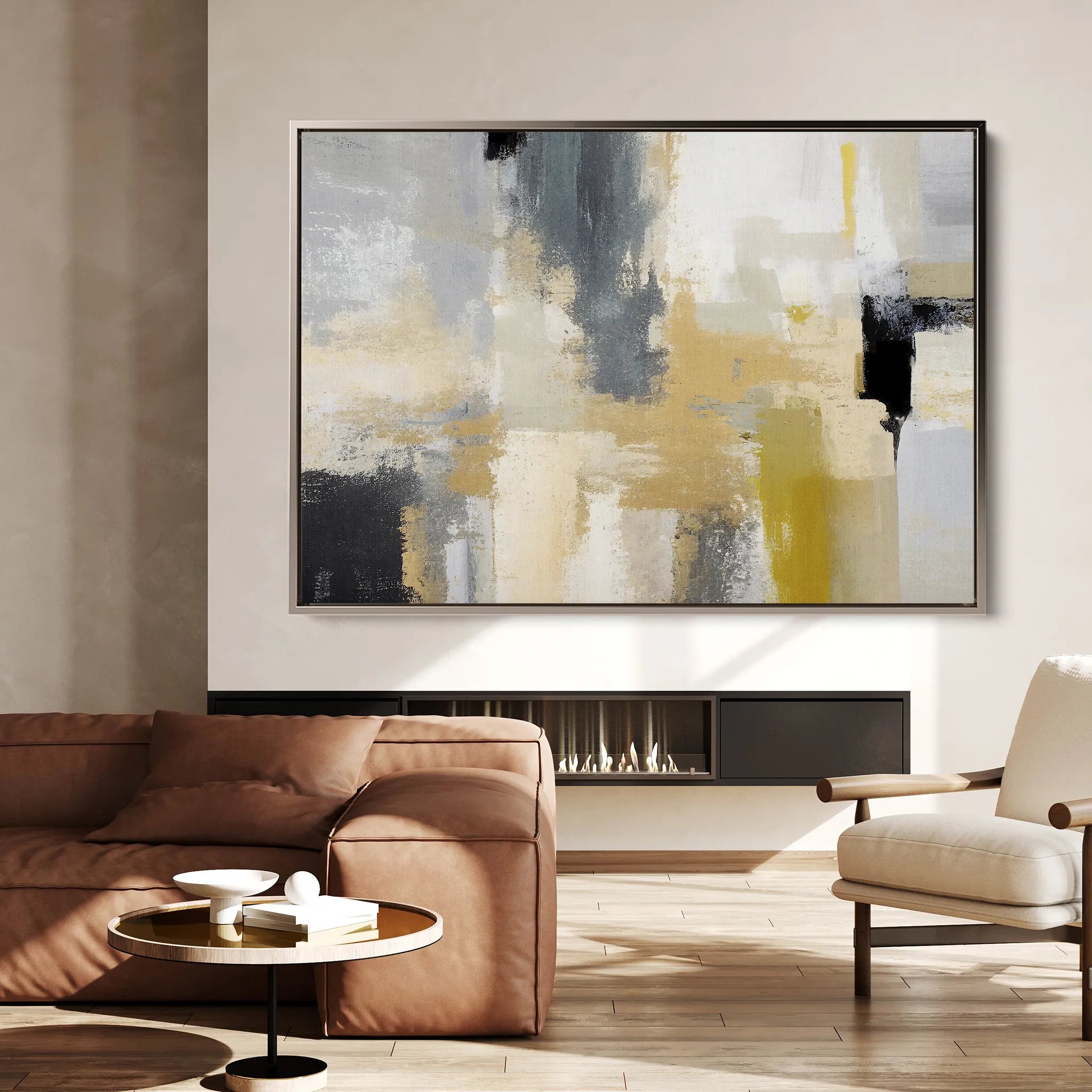 Abstract Canvas Wall Art WAD005-A 90 x 60 cm / Stretched on hidden frame