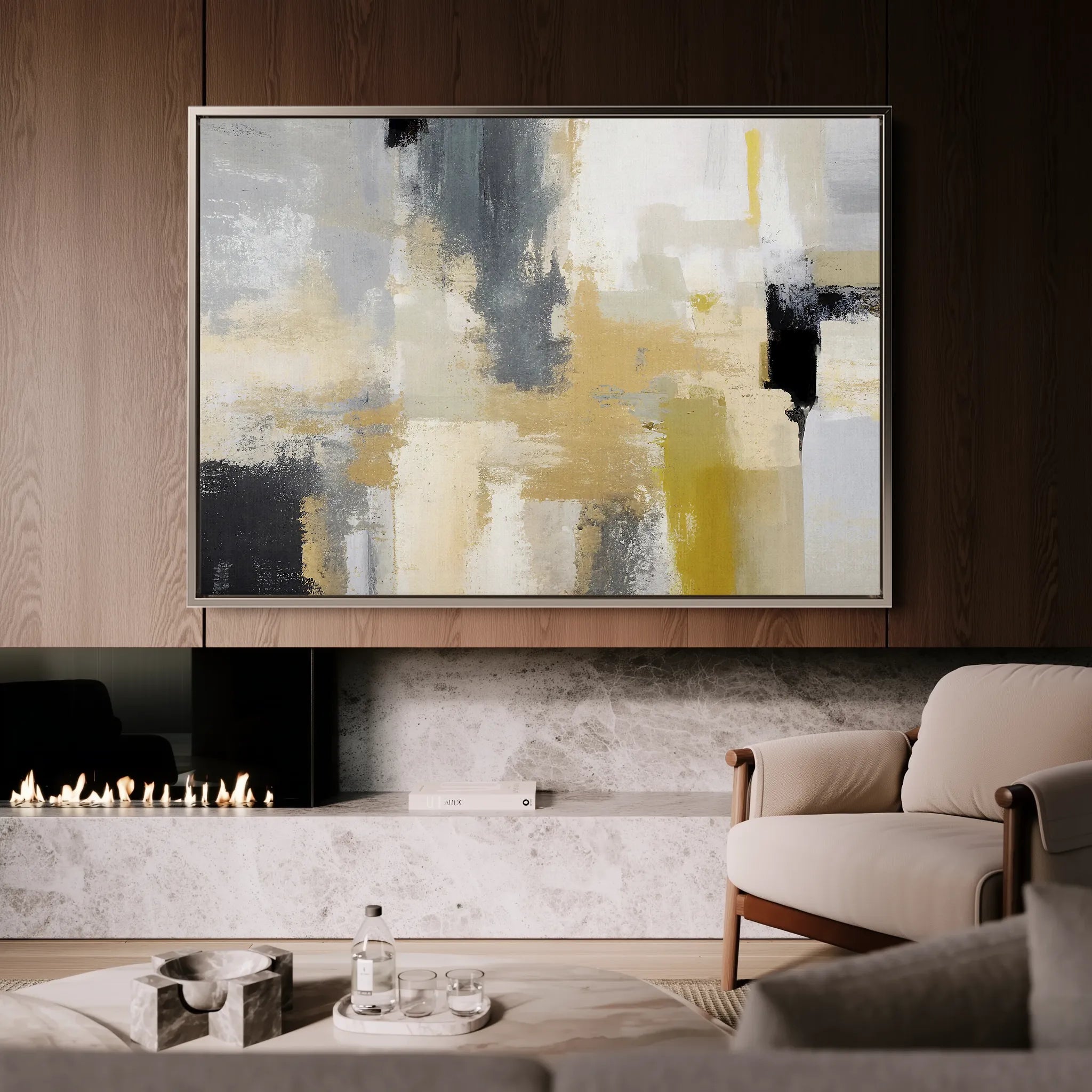 Abstract Canvas Wall Art WAD005-A 90 x 60 cm / Stretched on hidden frame