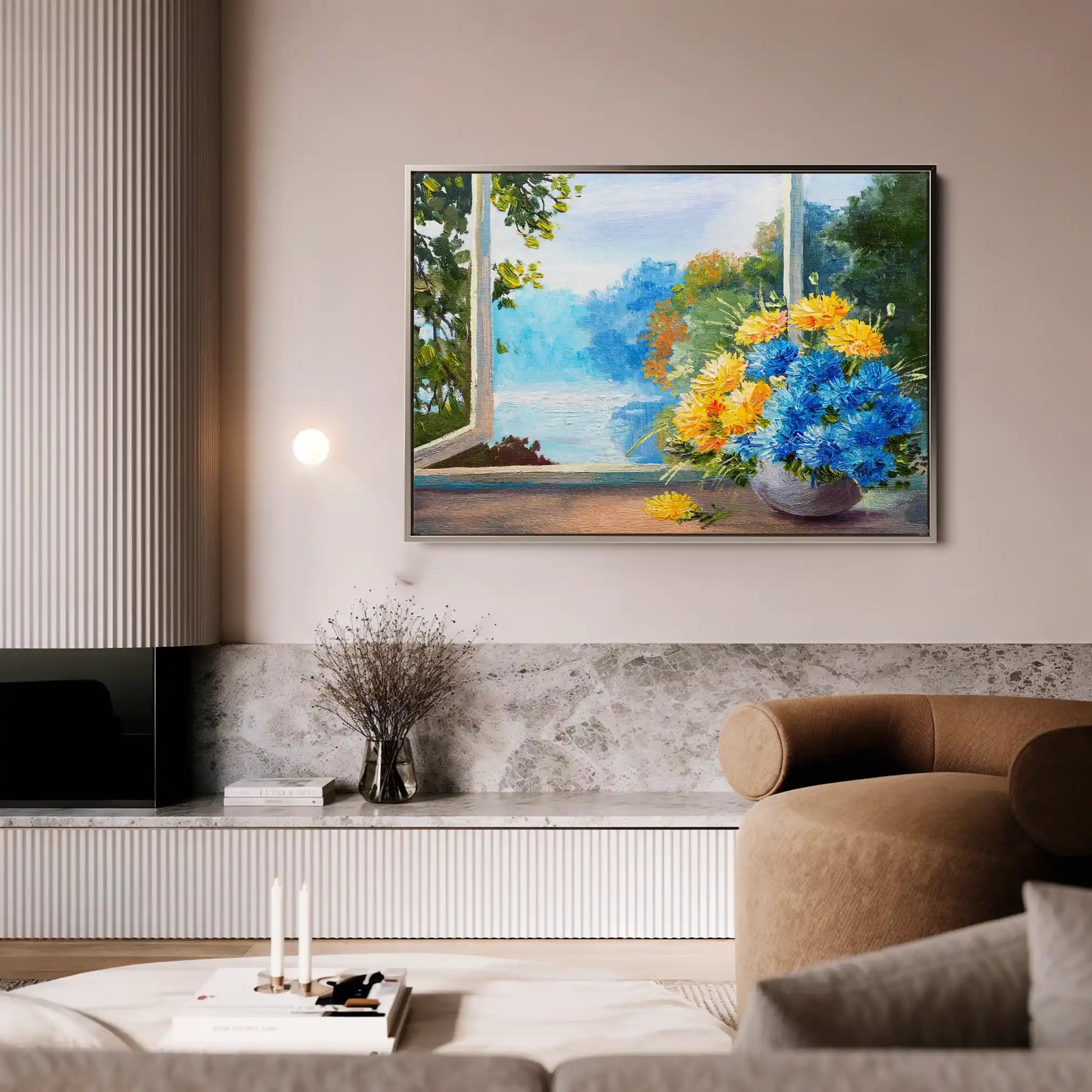 Floral Canvas Wall Art WAD005-F 90 x 60 cm / Stretched on hidden frame