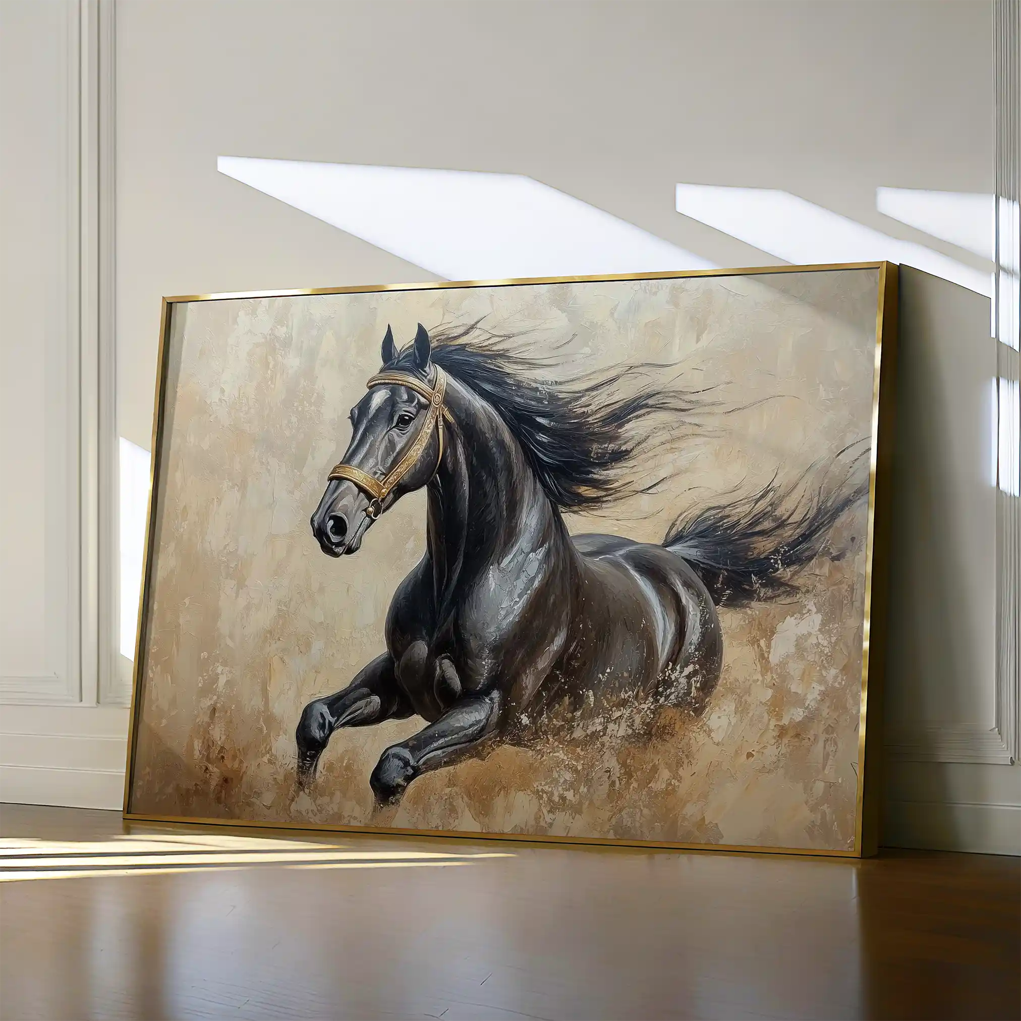 Horses 005 Canvas Art 90 x 60 cm / Stretched on hidden frame