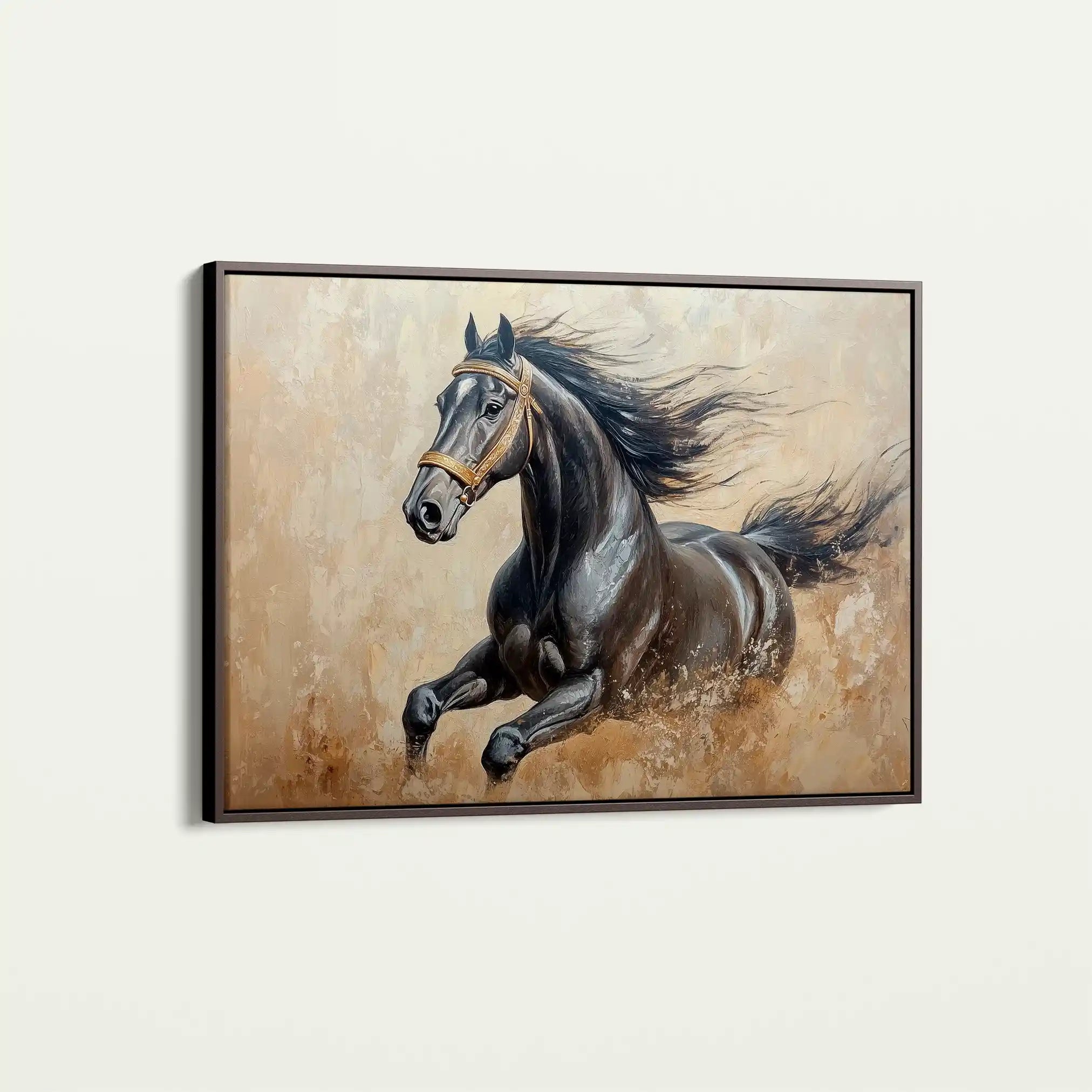 Horses 005 Canvas Art 90 x 60 cm / Stretched on hidden frame