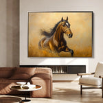 Horses 007 Canvas Art 90 x 60 cm / Stretched on hidden frame