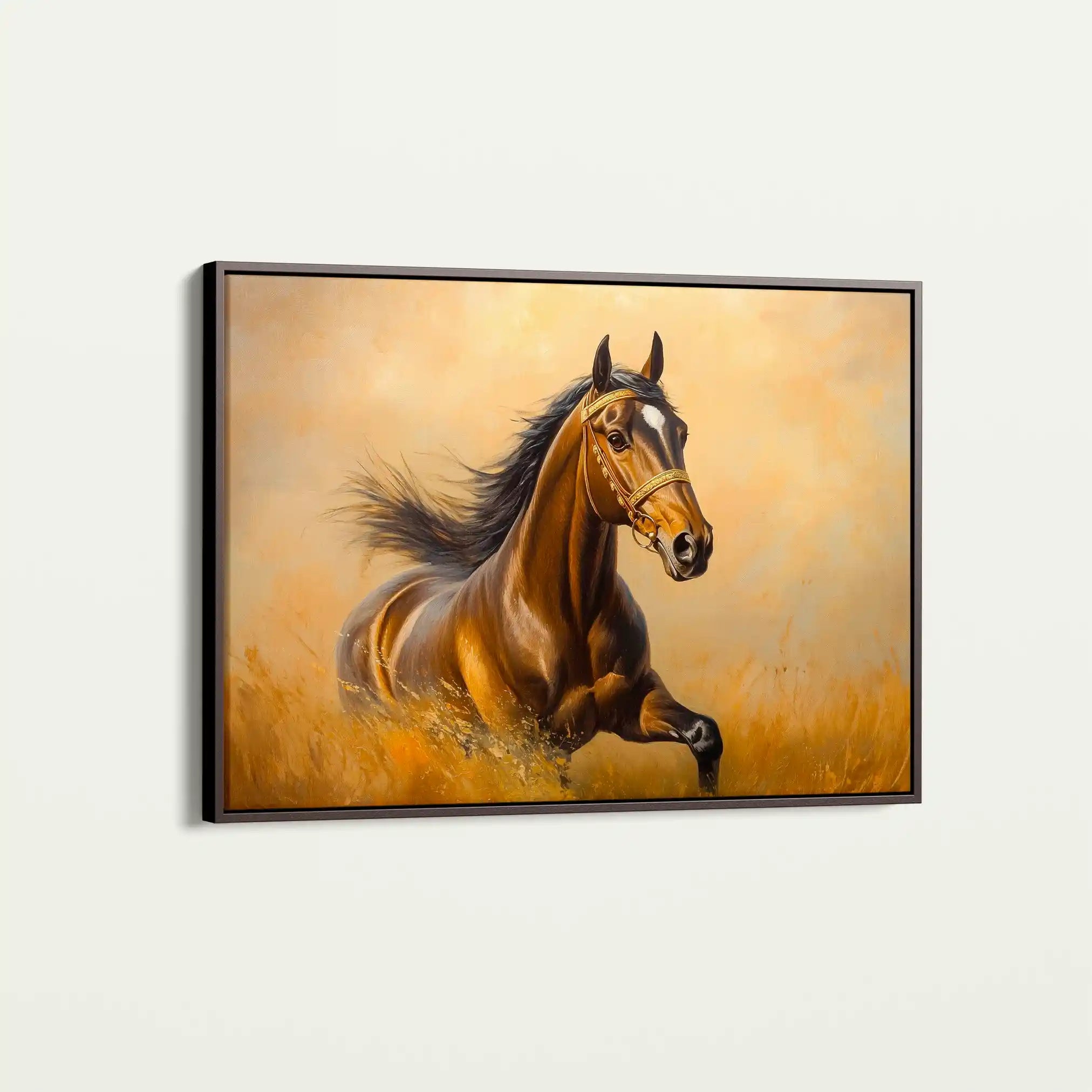 Horses 007 Canvas Art 90 x 60 cm / Stretched on hidden frame