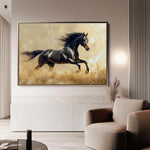 Horses 008 Canvas Art 90 x 60 cm / Stretched on hidden frame