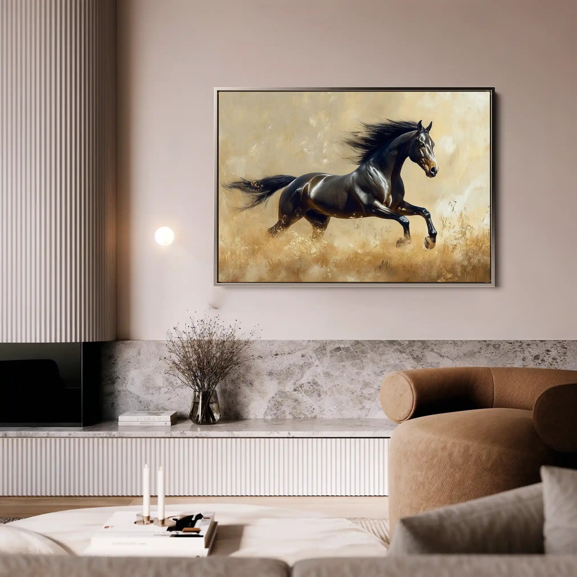 Horses 008 Canvas Art 90 x 60 cm / Stretched on hidden frame