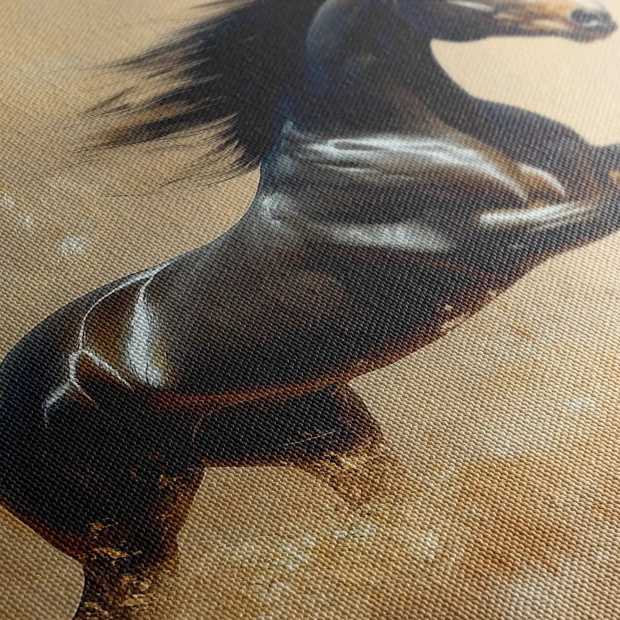 Horses 008 Canvas Art 90 x 60 cm / Stretched on hidden frame