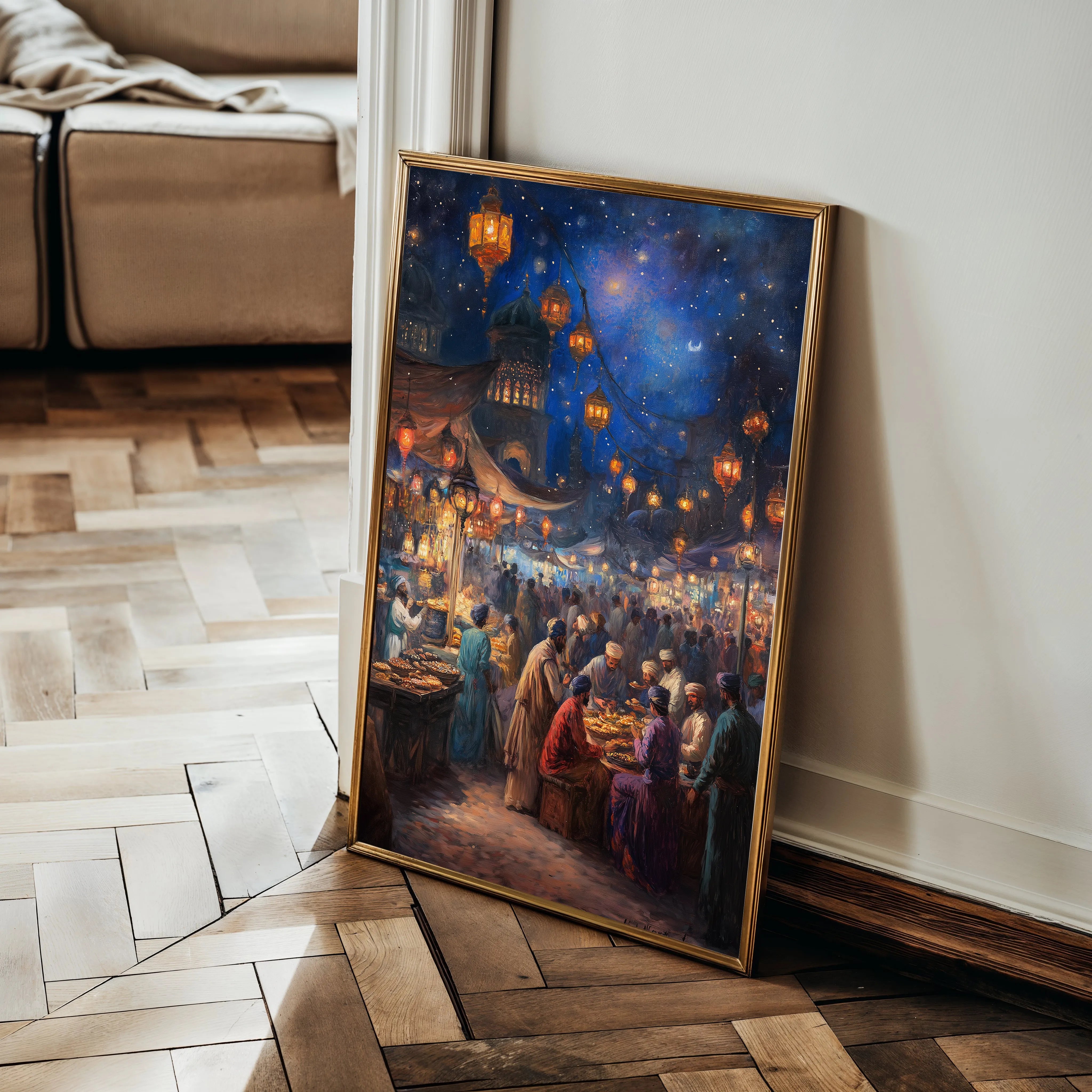 Orientalist Canvas Wall Art WAD008-OR 90 x 60 cm / Stretched on hidden frame