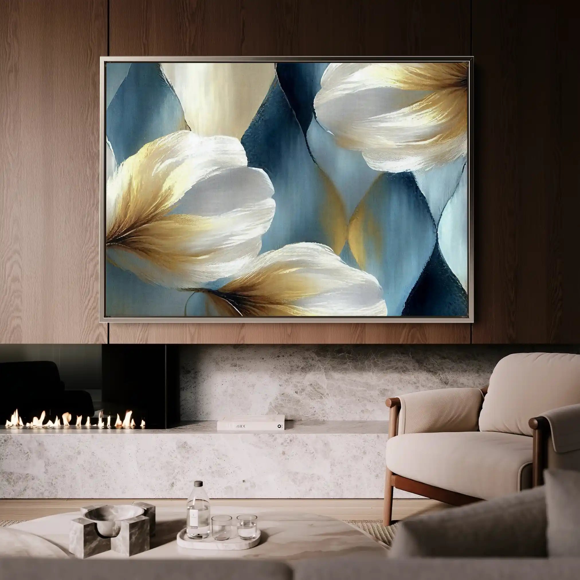 Floral Canvas Wall Art WAD010-F 90 x 60 cm / Stretched on hidden frame