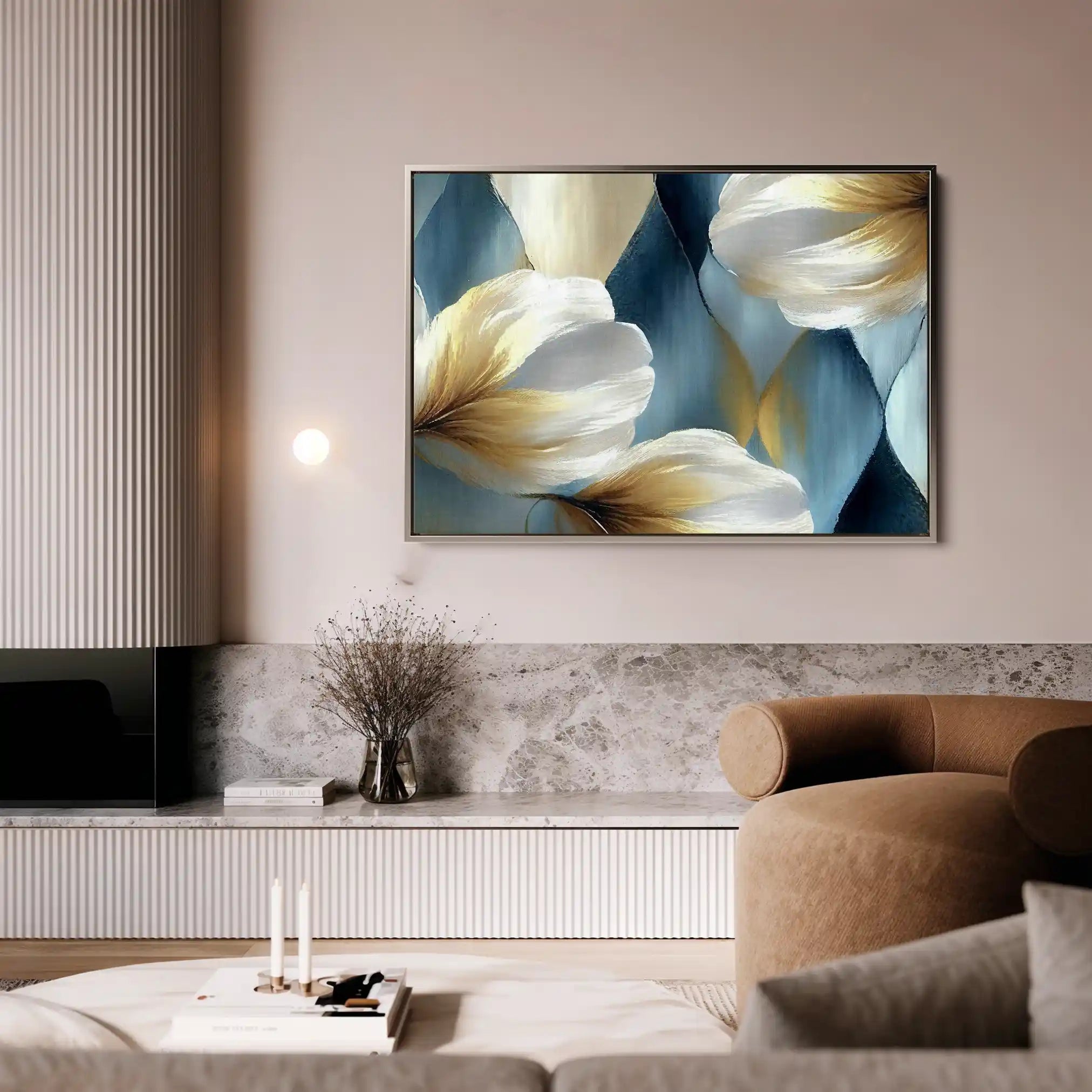 Floral Canvas Wall Art WAD010-F 90 x 60 cm / Stretched on hidden frame