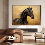 Horses 010 Canvas Art 90 x 60 cm / Stretched on hidden frame