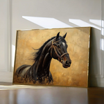 Horses 010 Canvas Art 90 x 60 cm / Stretched on hidden frame