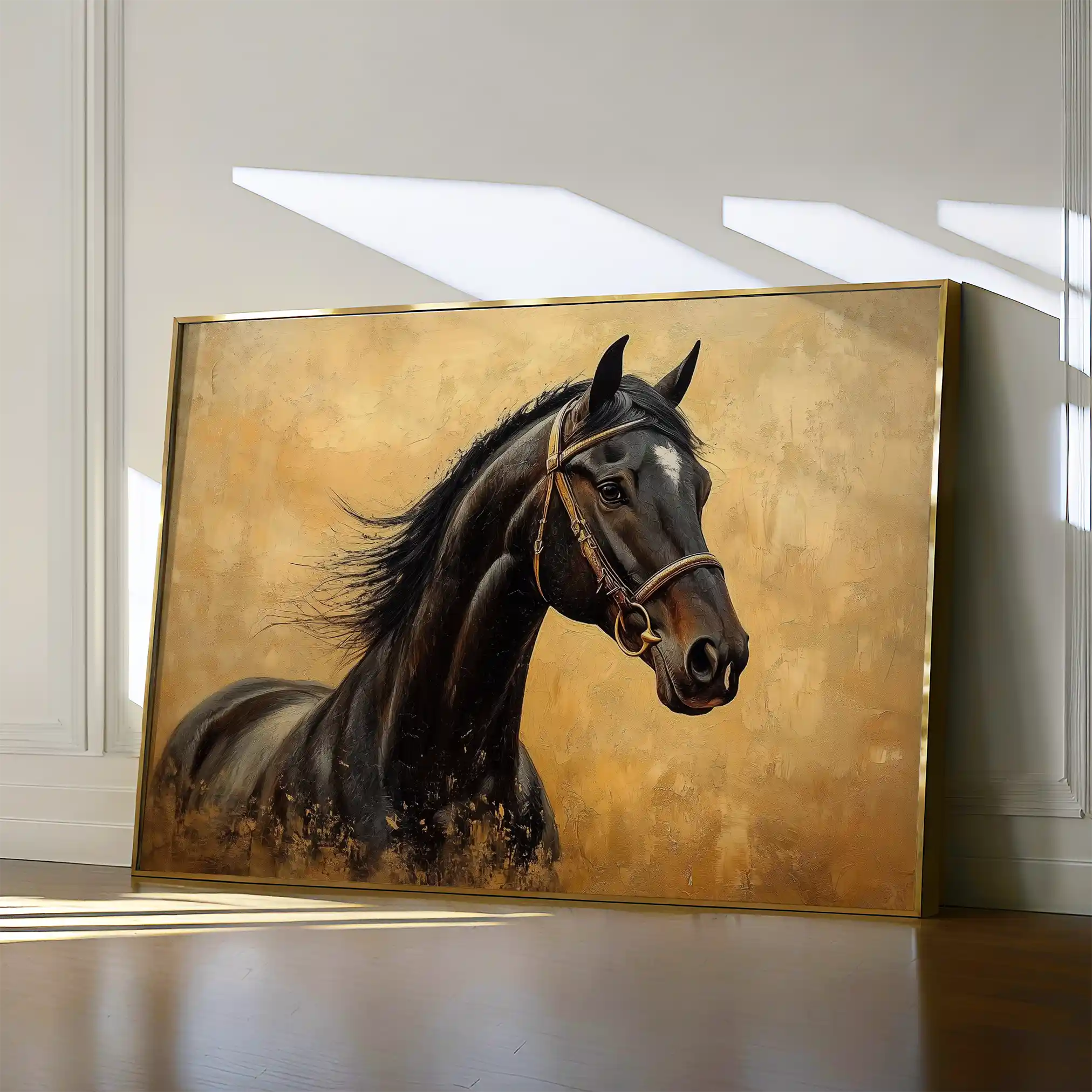 Horses 010 Canvas Art 90 x 60 cm / Stretched on hidden frame