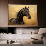 Horses 010 Canvas Art 90 x 60 cm / Stretched on hidden frame