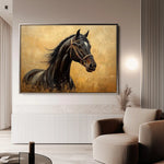 Horses 010 Canvas Art 90 x 60 cm / Stretched on hidden frame