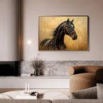 Horses 010 Canvas Art 90 x 60 cm / Stretched on hidden frame