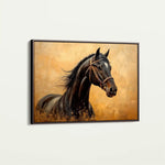 Horses 010 Canvas Art 90 x 60 cm / Stretched on hidden frame