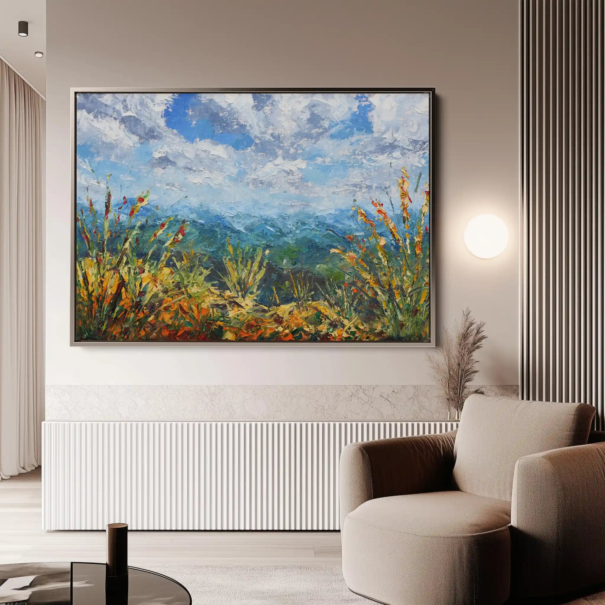 Landscape 010 Canvas Art 90 x 60 cm / Stretched on hidden frame