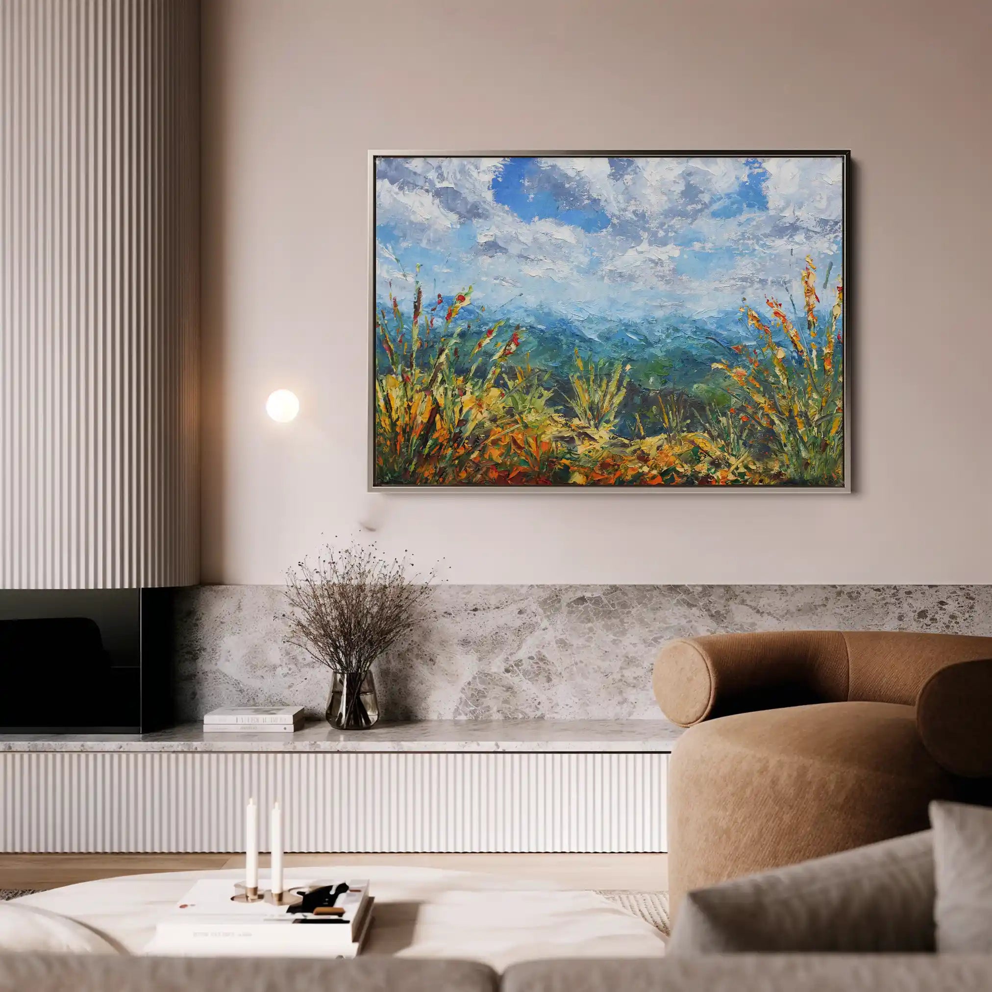 Landscape 010 Canvas Art 90 x 60 cm / Stretched on hidden frame