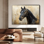 Horses 011 Canvas Art 90 x 60 cm / Stretched on hidden frame