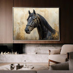 Horses 011 Canvas Art 90 x 60 cm / Stretched on hidden frame