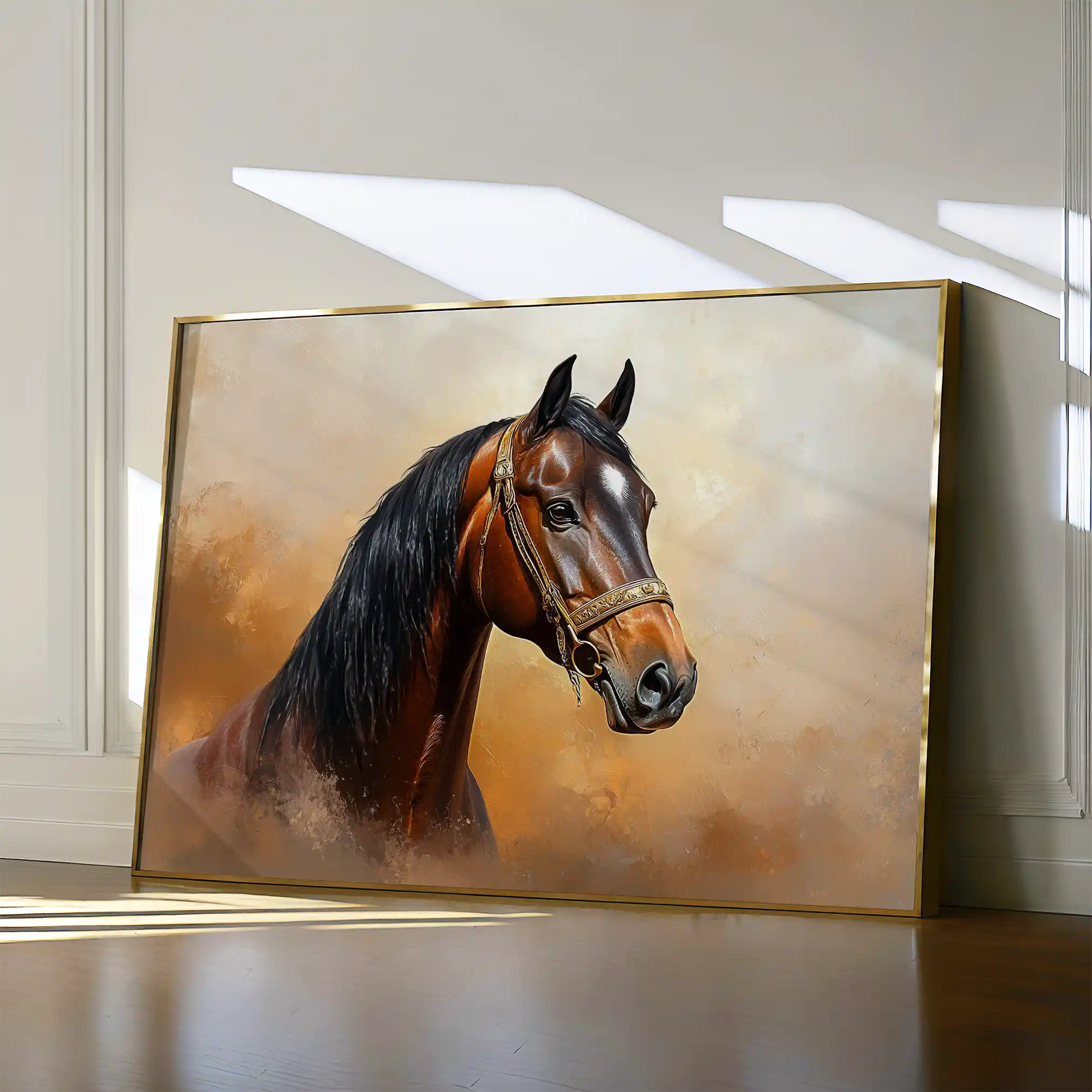 Horses 012 Canvas Art 90 x 60 cm / Stretched on hidden frame