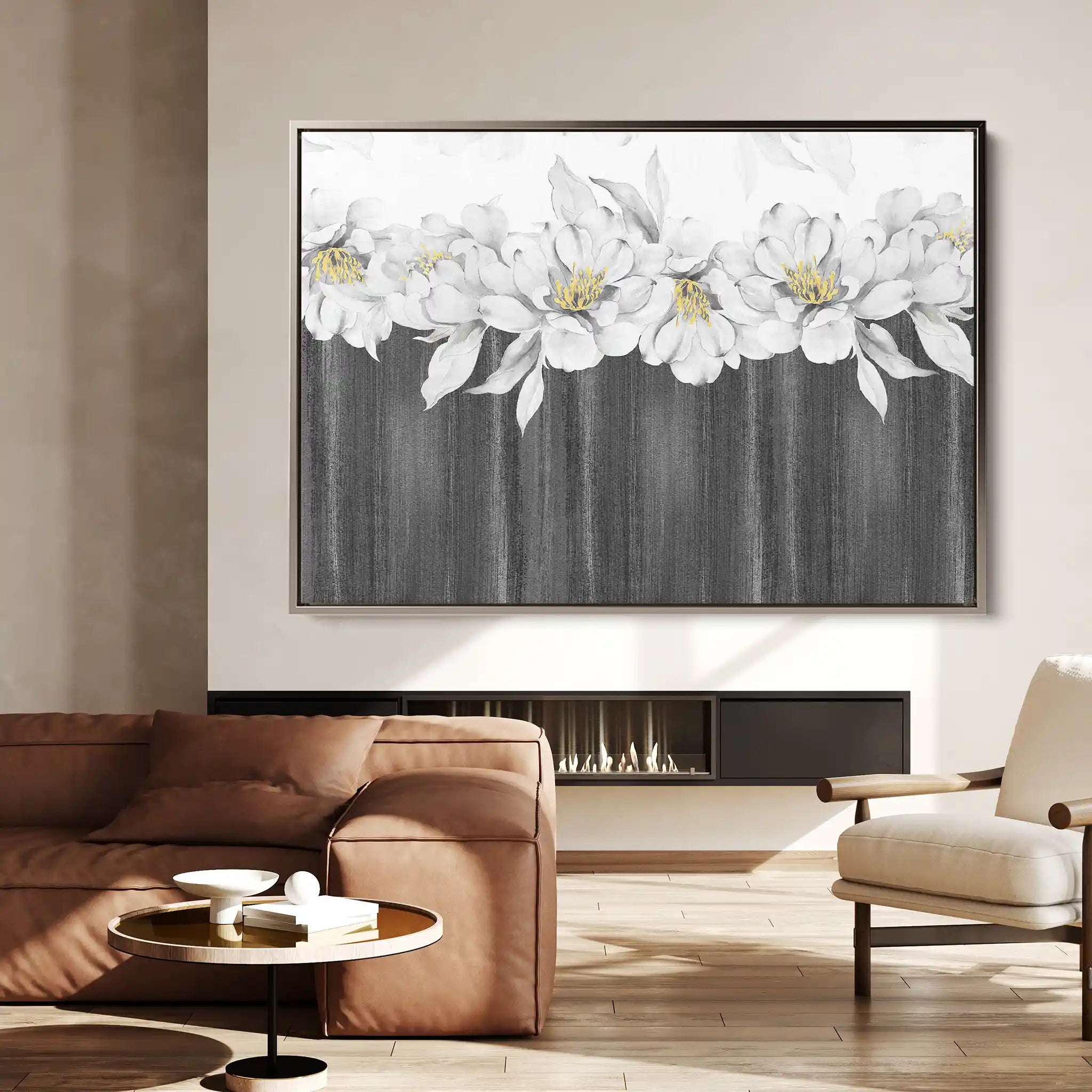 Floral Canvas Wall Art WAD013-F 90 x 60 cm / Stretched on hidden frame