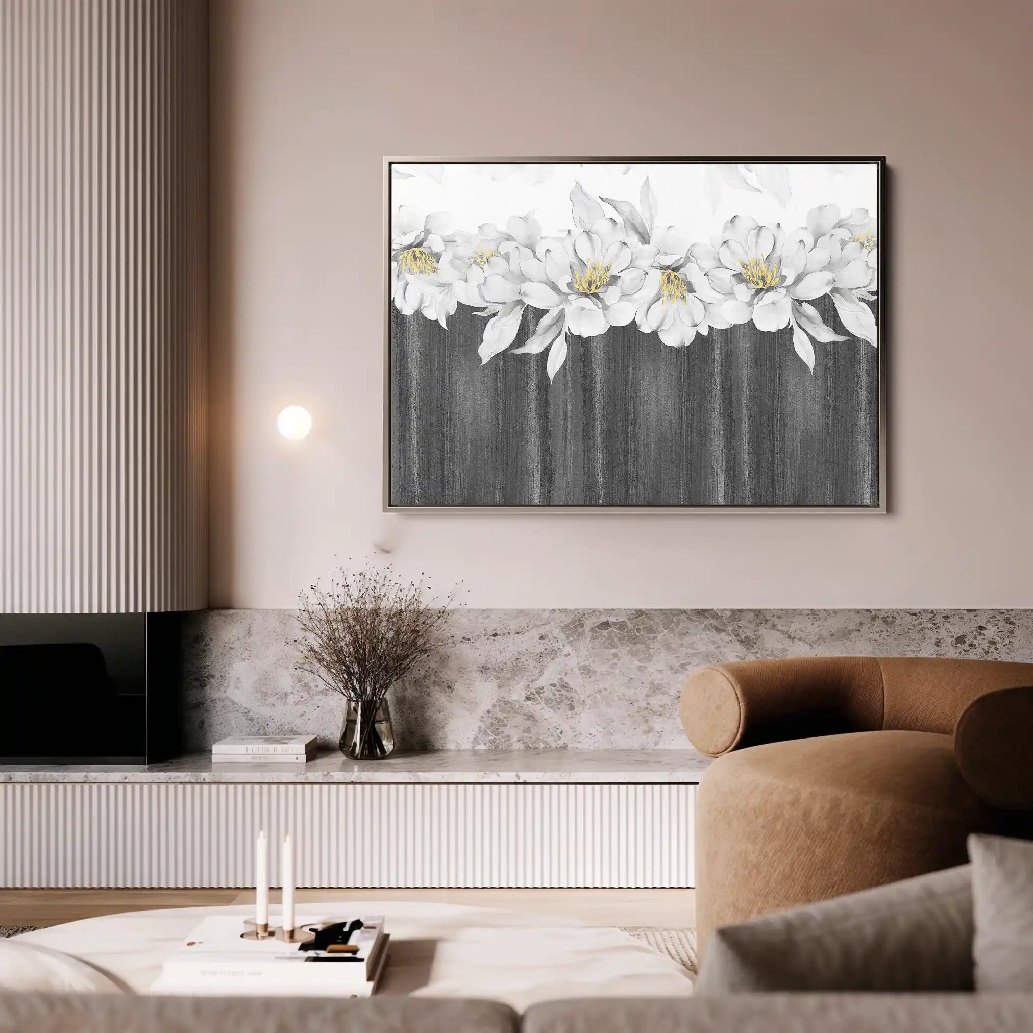 Floral Canvas Wall Art WAD013-F 90 x 60 cm / Stretched on hidden frame