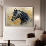 Horses 013 Canvas Art 90 x 60 cm / Stretched on hidden frame