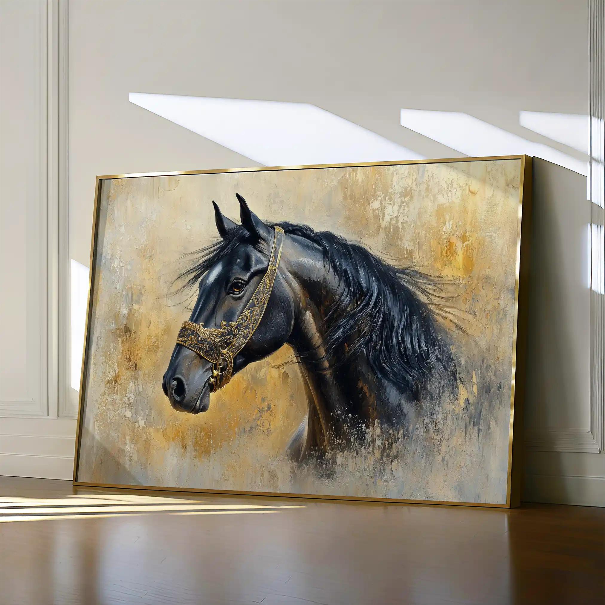 Horses 013 Canvas Art 90 x 60 cm / Stretched on hidden frame