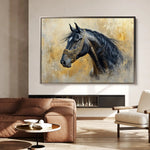 Horses 013 Canvas Art 90 x 60 cm / Stretched on hidden frame
