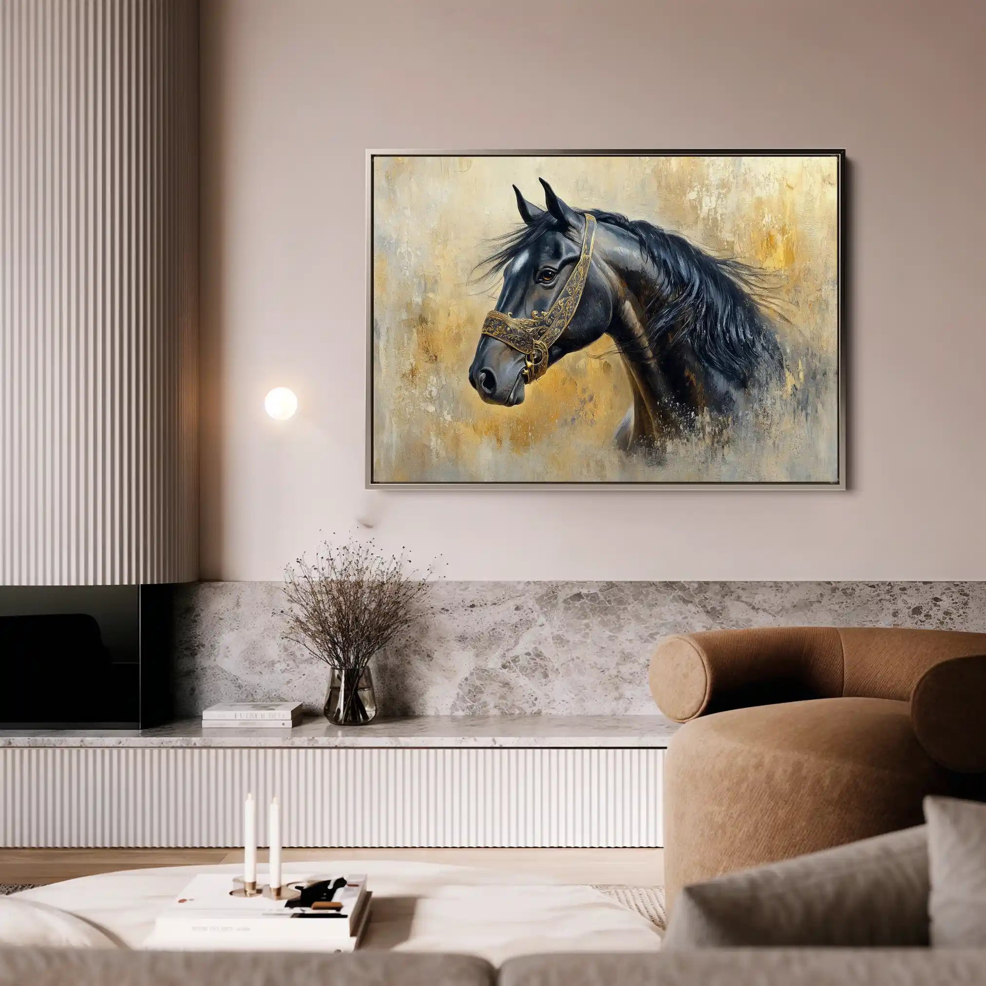Horses 013 Canvas Art 90 x 60 cm / Stretched on hidden frame