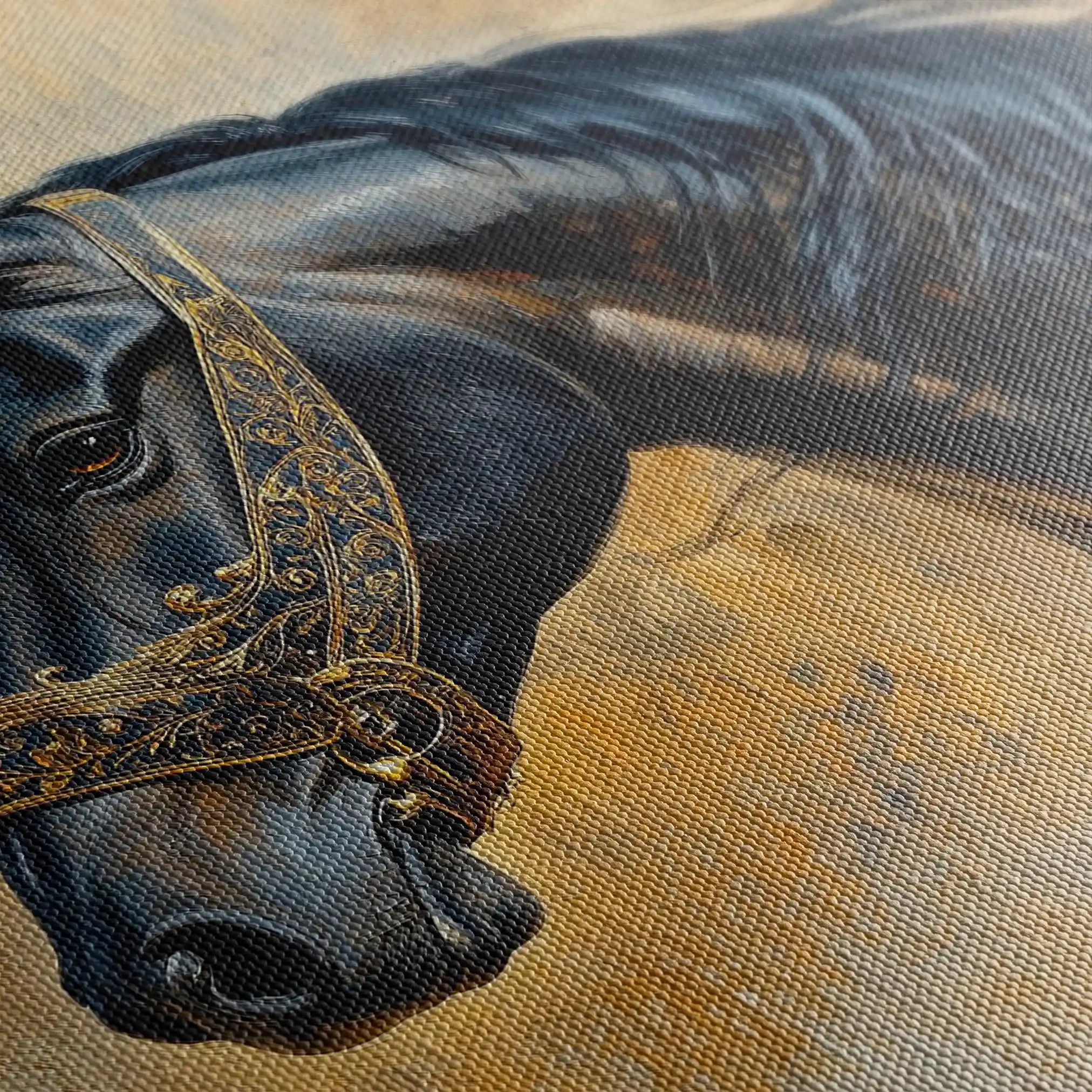 Horses 013 Canvas Art 90 x 60 cm / Stretched on hidden frame