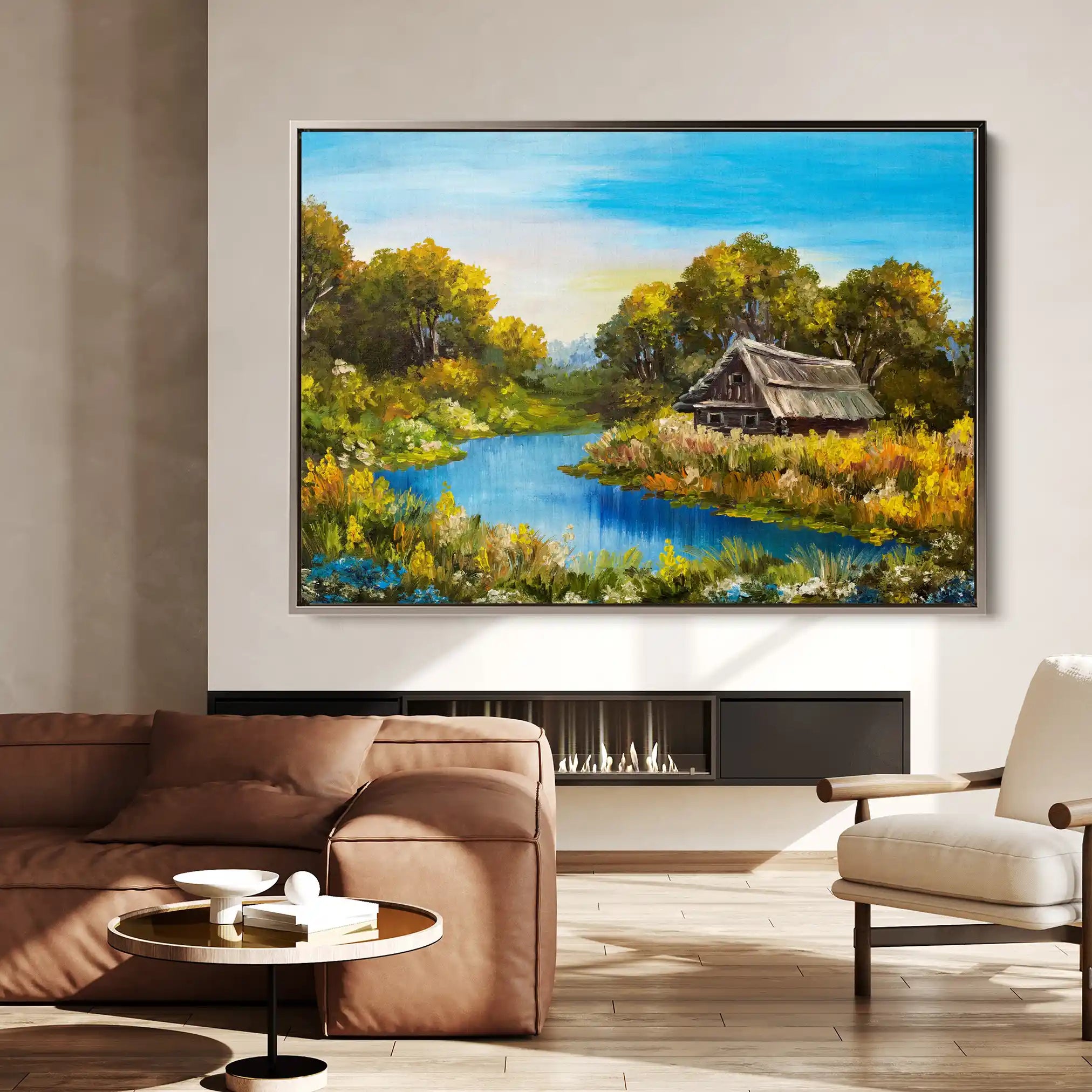 Landscape 013 Canvas Art 90 x 60 cm / Stretched on hidden frame