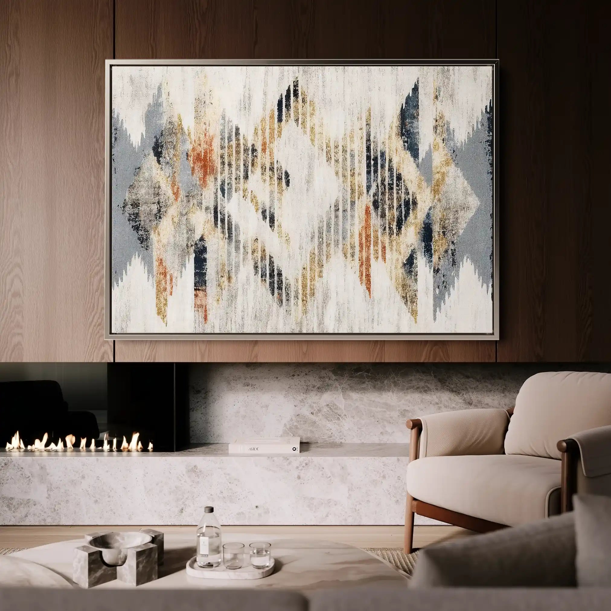 Abstract 014 Canvas Art 60 x 40 cm / Stretched on hidden frame