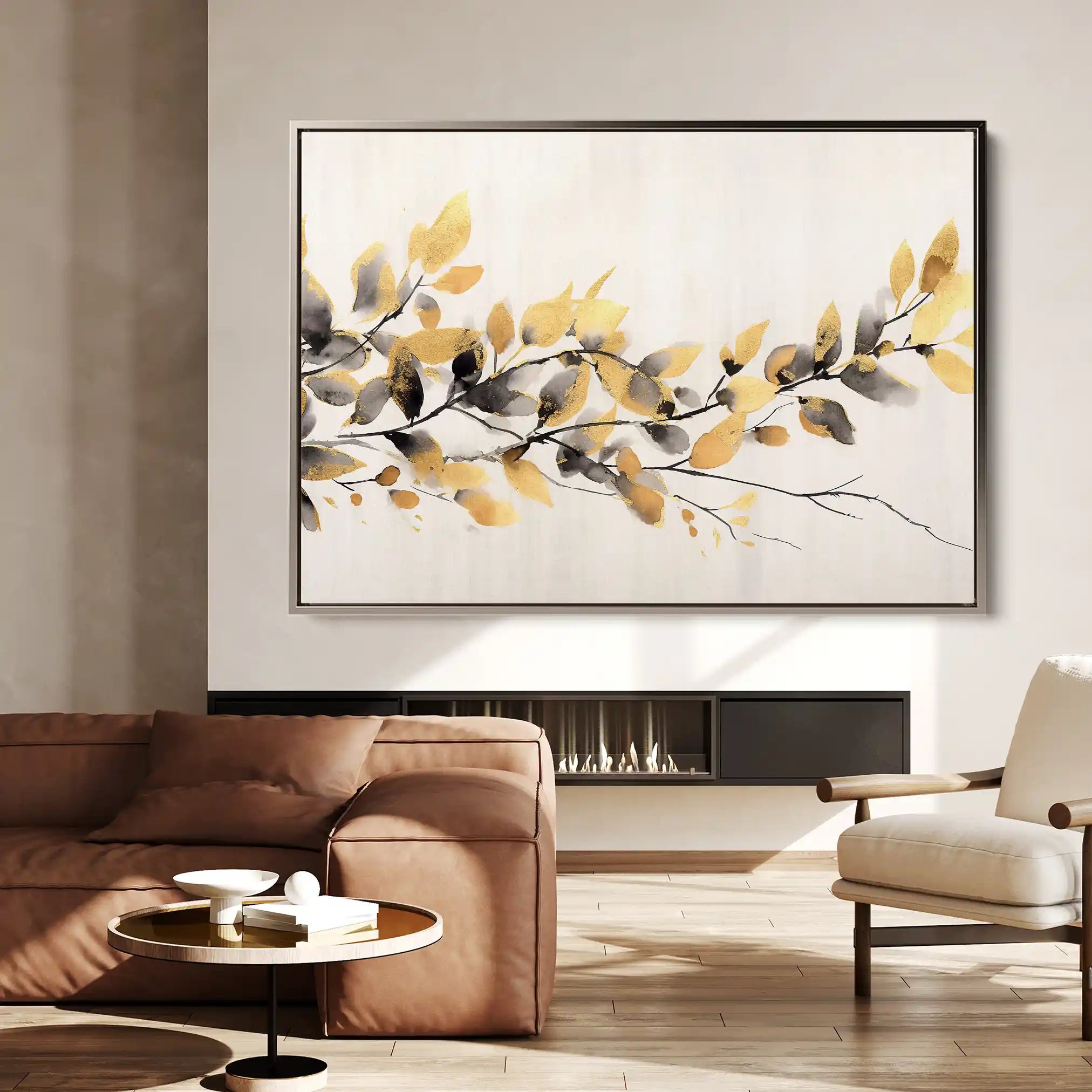 Floral Canvas Wall Art WAD014-F 90 x 60 cm / Stretched on hidden frame