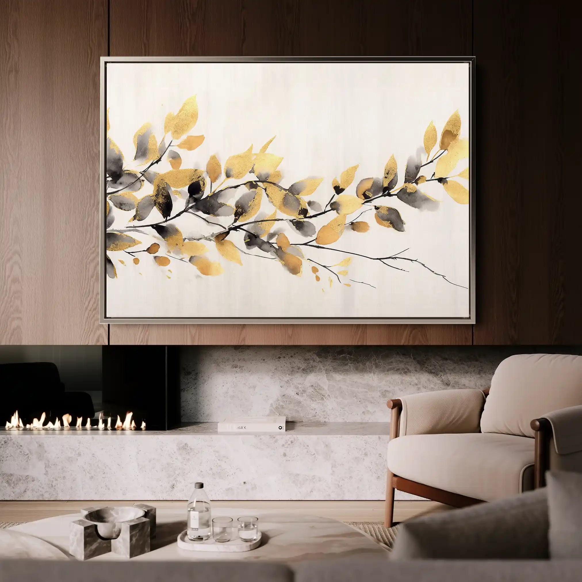 Floral Canvas Wall Art WAD014-F 90 x 60 cm / Stretched on hidden frame
